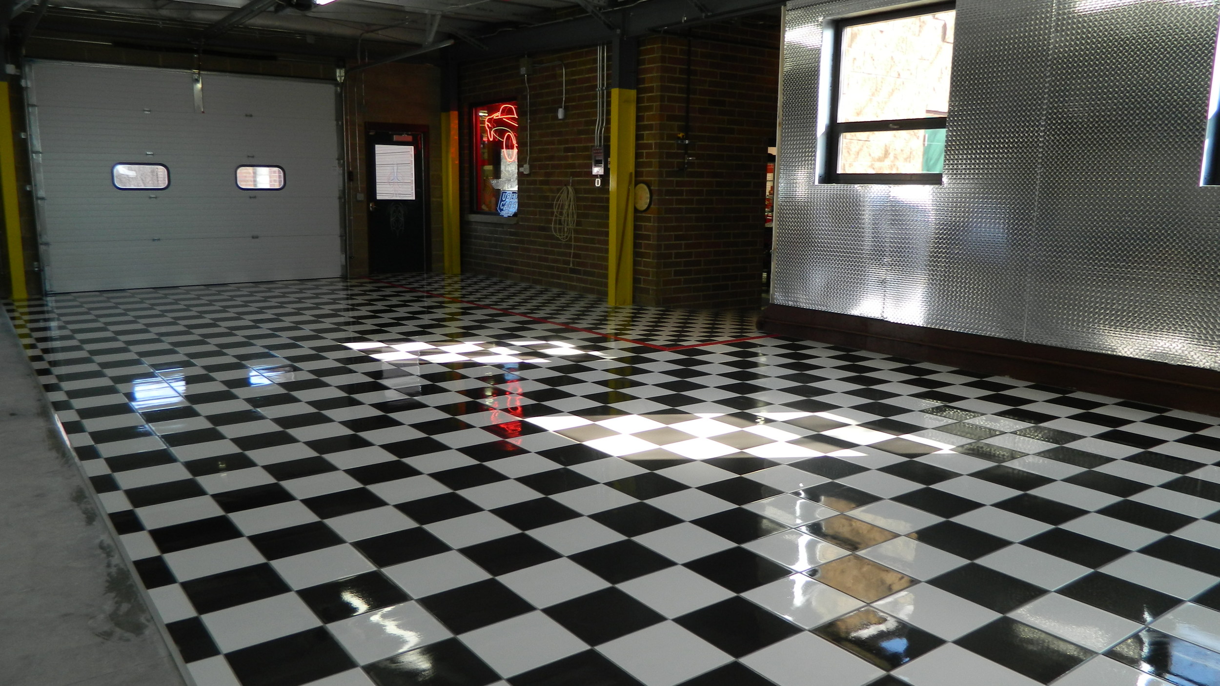 Checkered Tile Floor