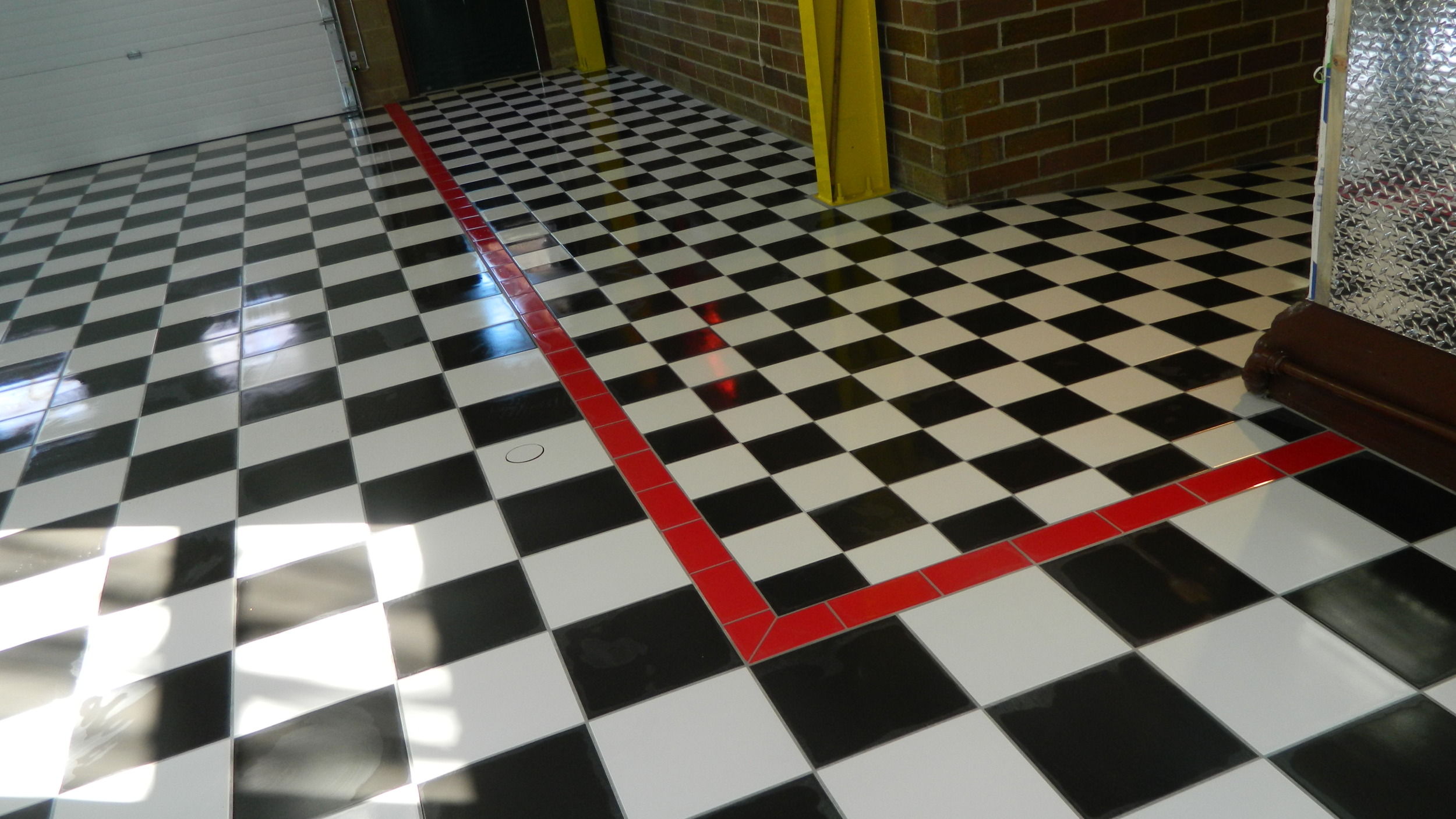 Checkered Tile Floor