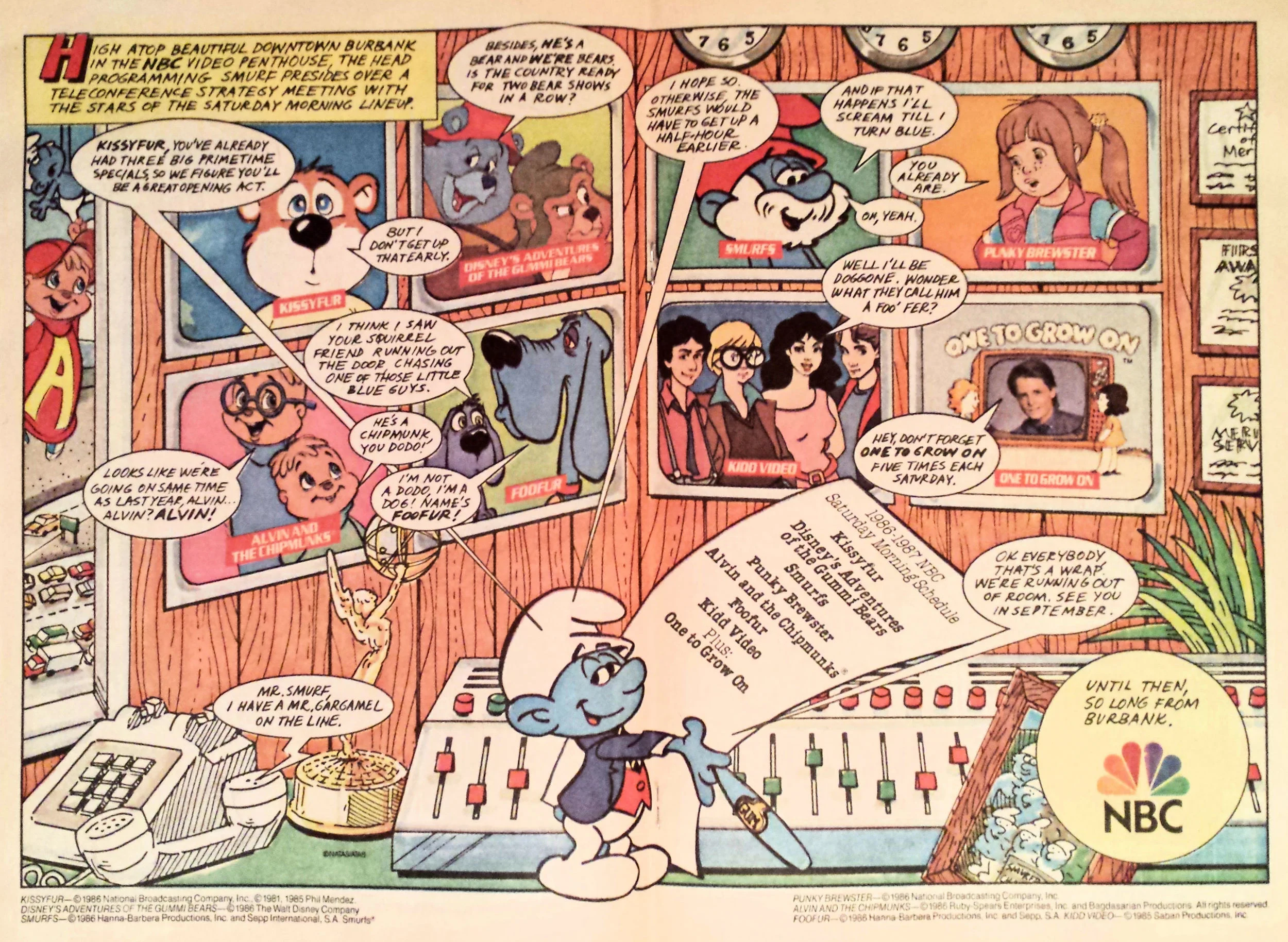 NBC 1986-87 Saturday Morning Schedule