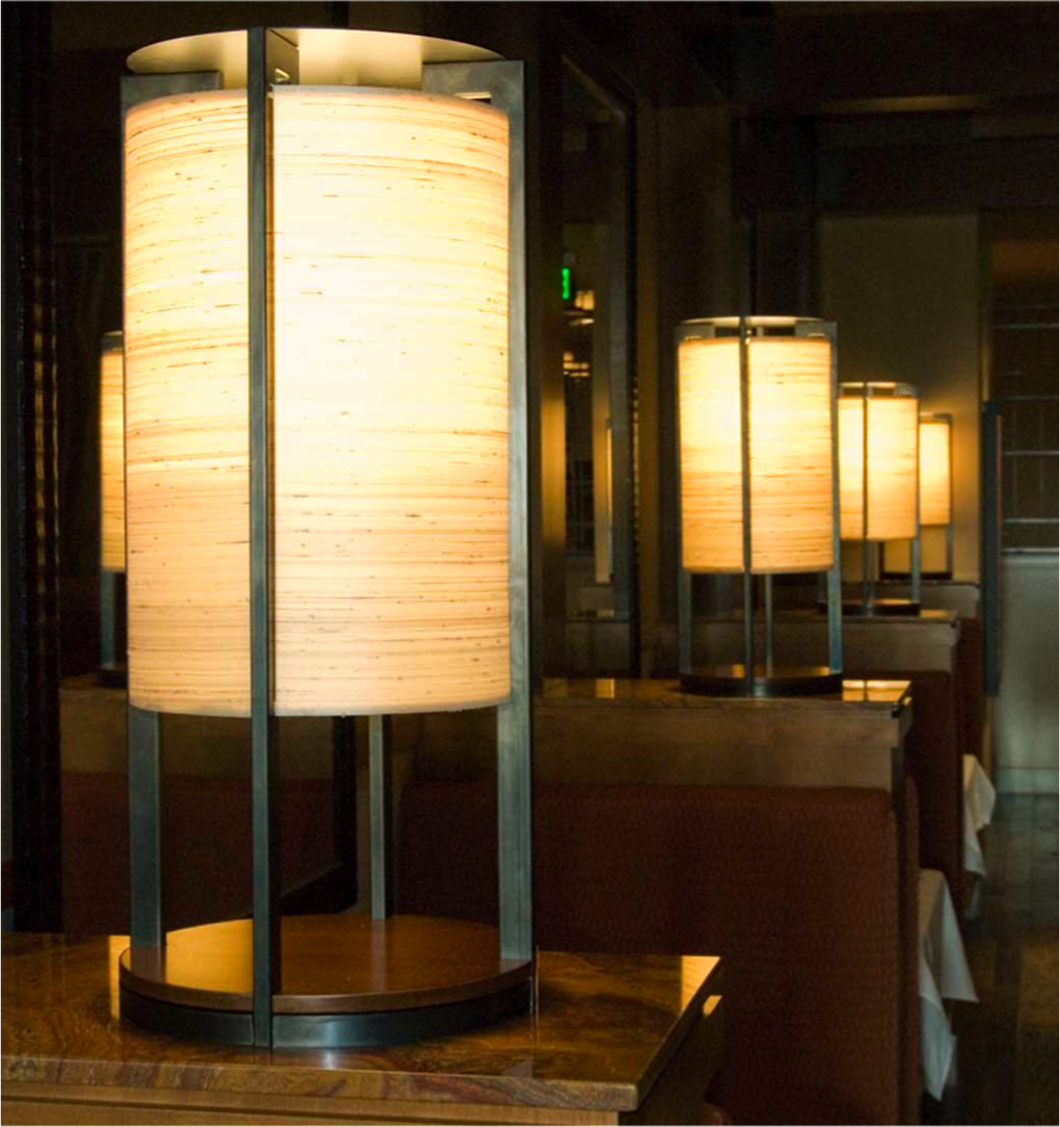 Silk Base Mount Lamp