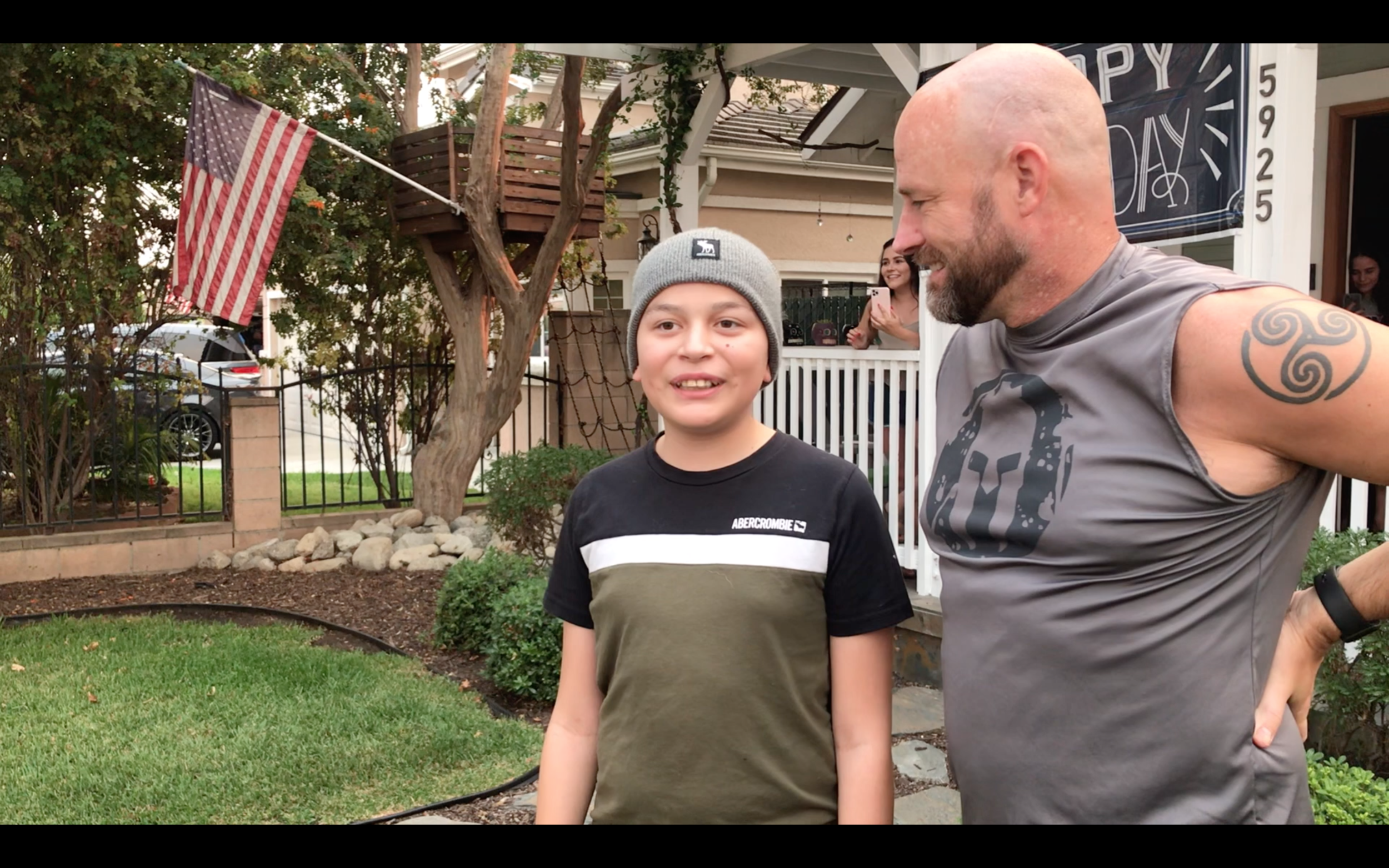 A brigade of first responders lead a birthday drive-by to support a boy’s battle with cancer.&nbsp;