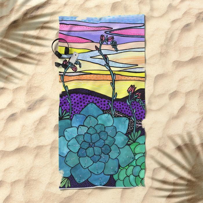 succulent-sunset743274-beach-towels.jpg