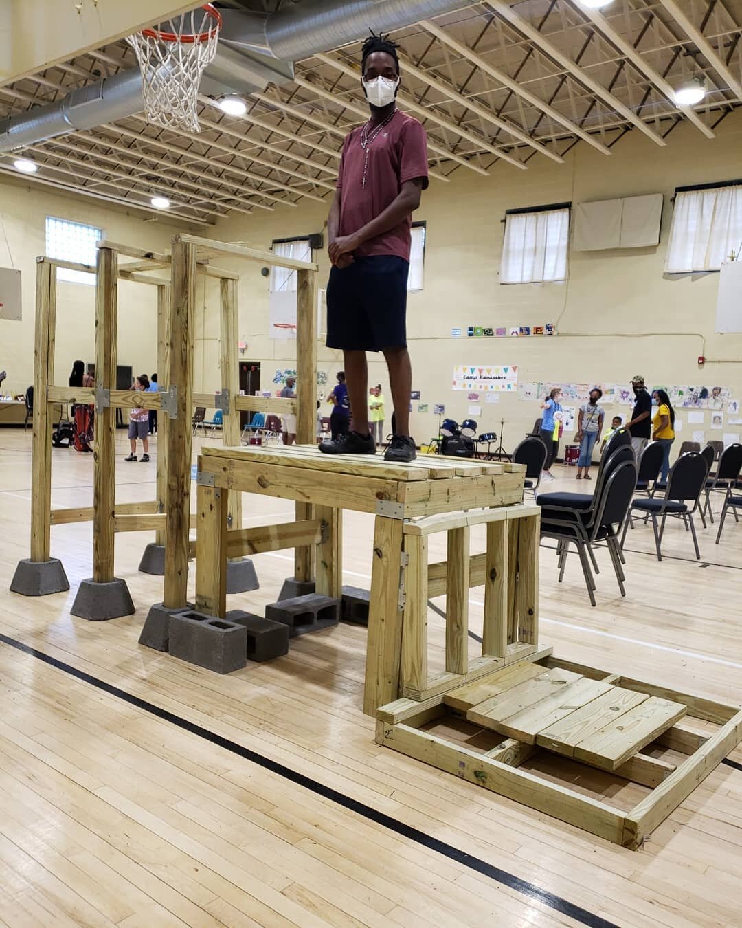 Drafting Dreams Summer is over and the 1st Leg of the Obstacle Course at the @mount_ararat_community_center is complete!
.
#DraftingDreams5thYear
#teachk12architecture 
#DraftingDreams 
#Construction 
#Education
#K12