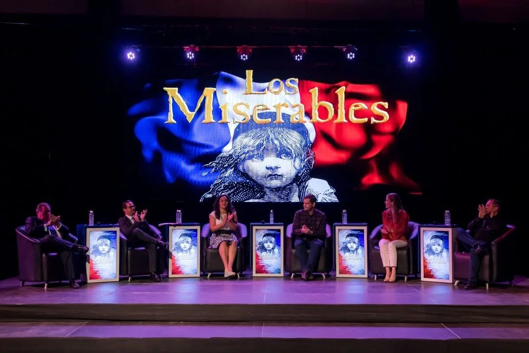 Directiva del espectáculo en rueda de prensa. Foto: Cortesía Los Miserables Venezuela