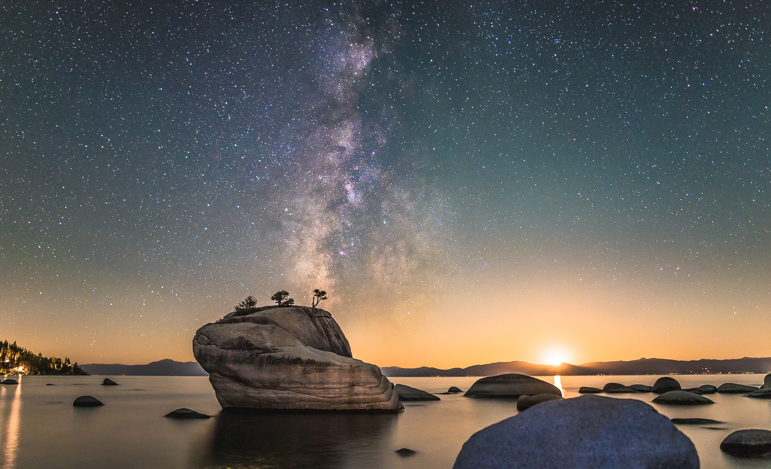 Bonsai Rock and Milky Way, Lake Tahoe