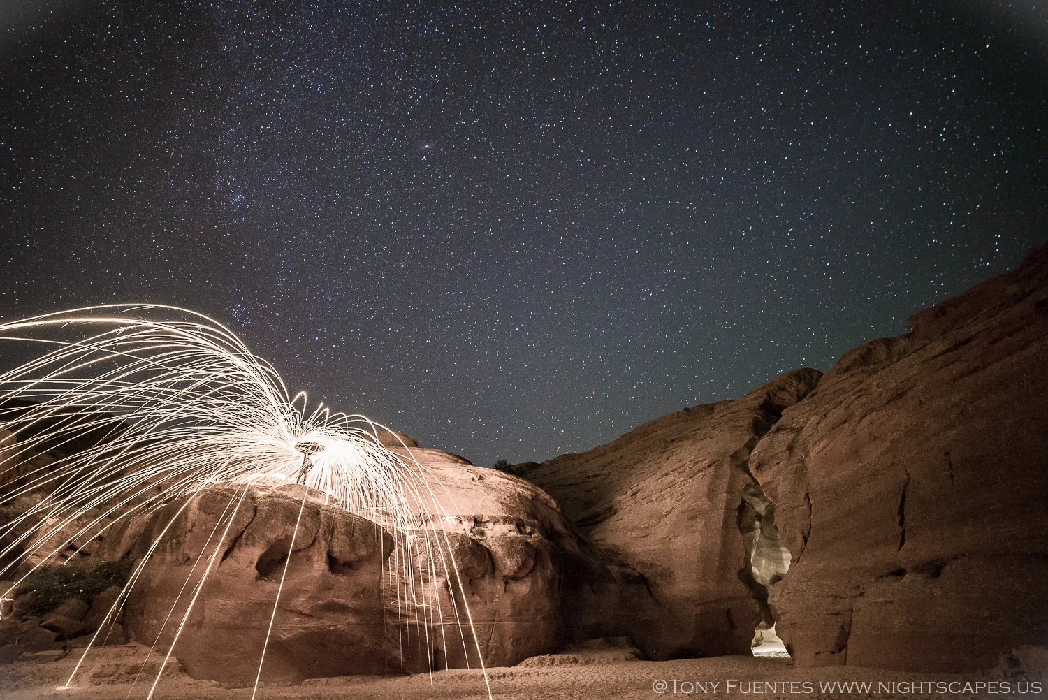 Sparks At Antelope Canyon