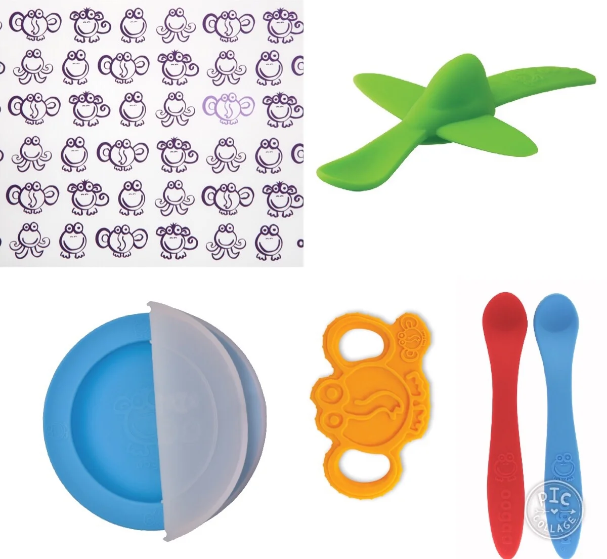 {GIVEAWAY} Oogaa Silicone Placemat, Covered Bowl, Spoons and Teether (ends 1/17/16)