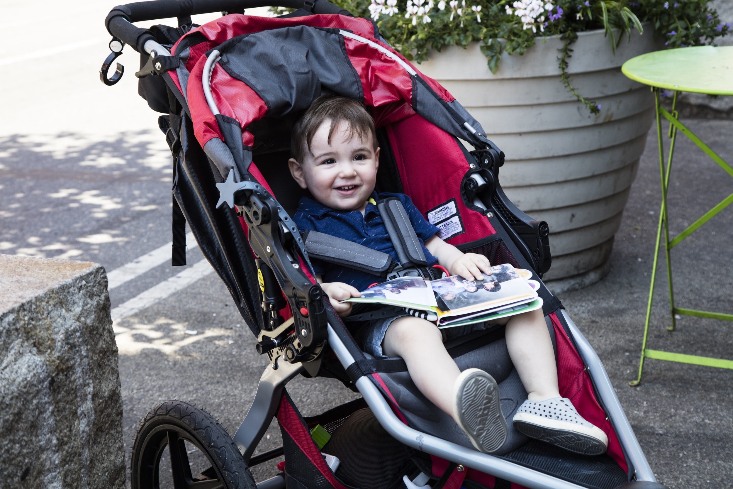 baby in bob stroller