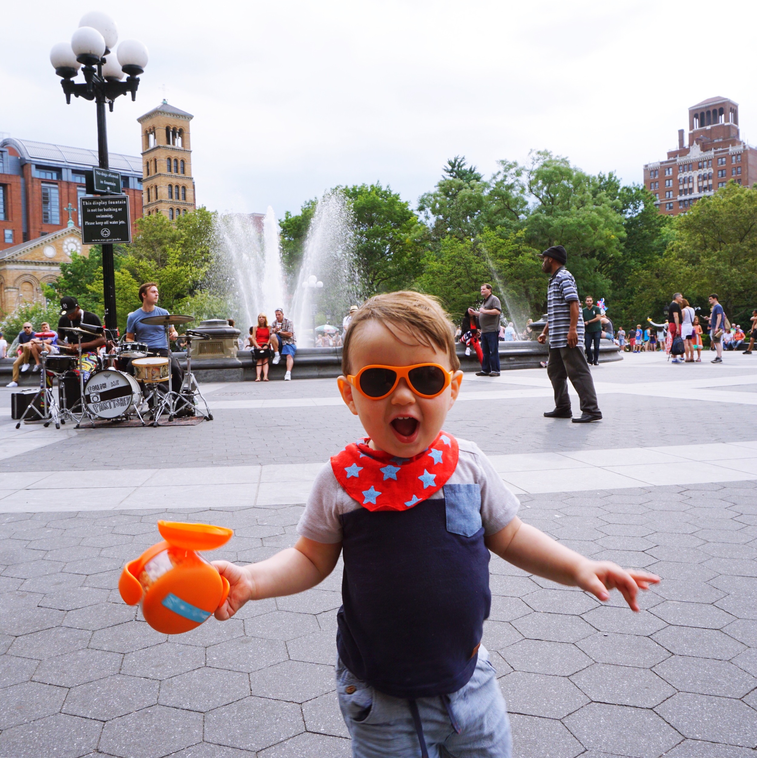 Washington Square Park with Orange Tweet II