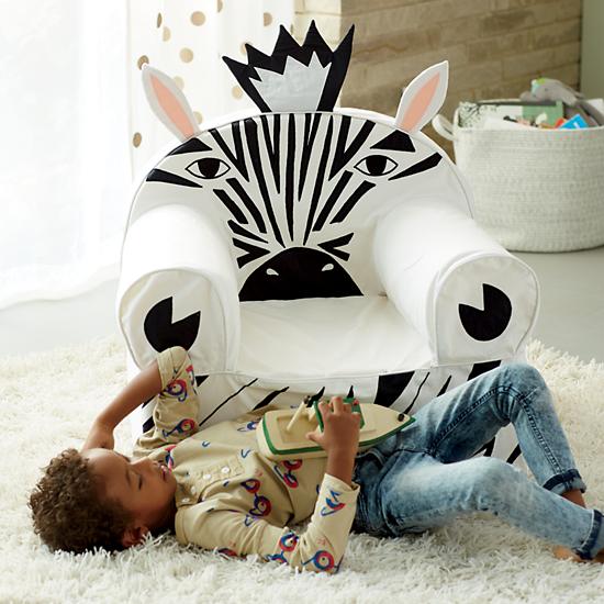 Land of Nod Zebra Chair (front)