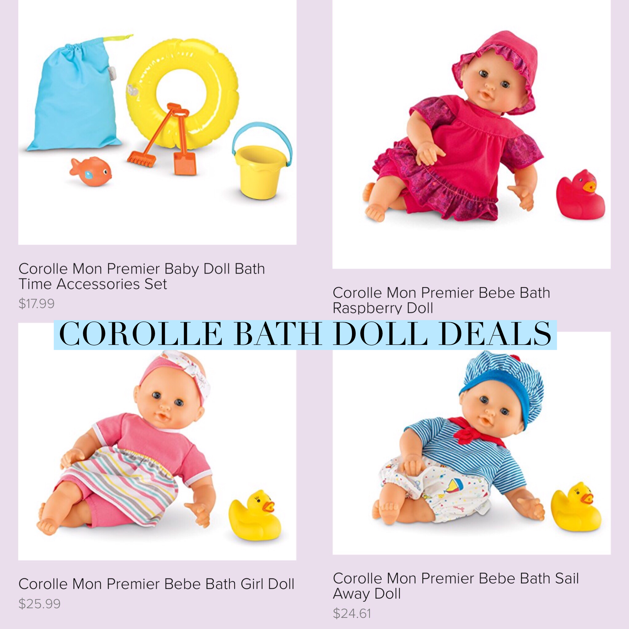 Corolle Bath Dolls as low as $24.61 (list $39.99)!
