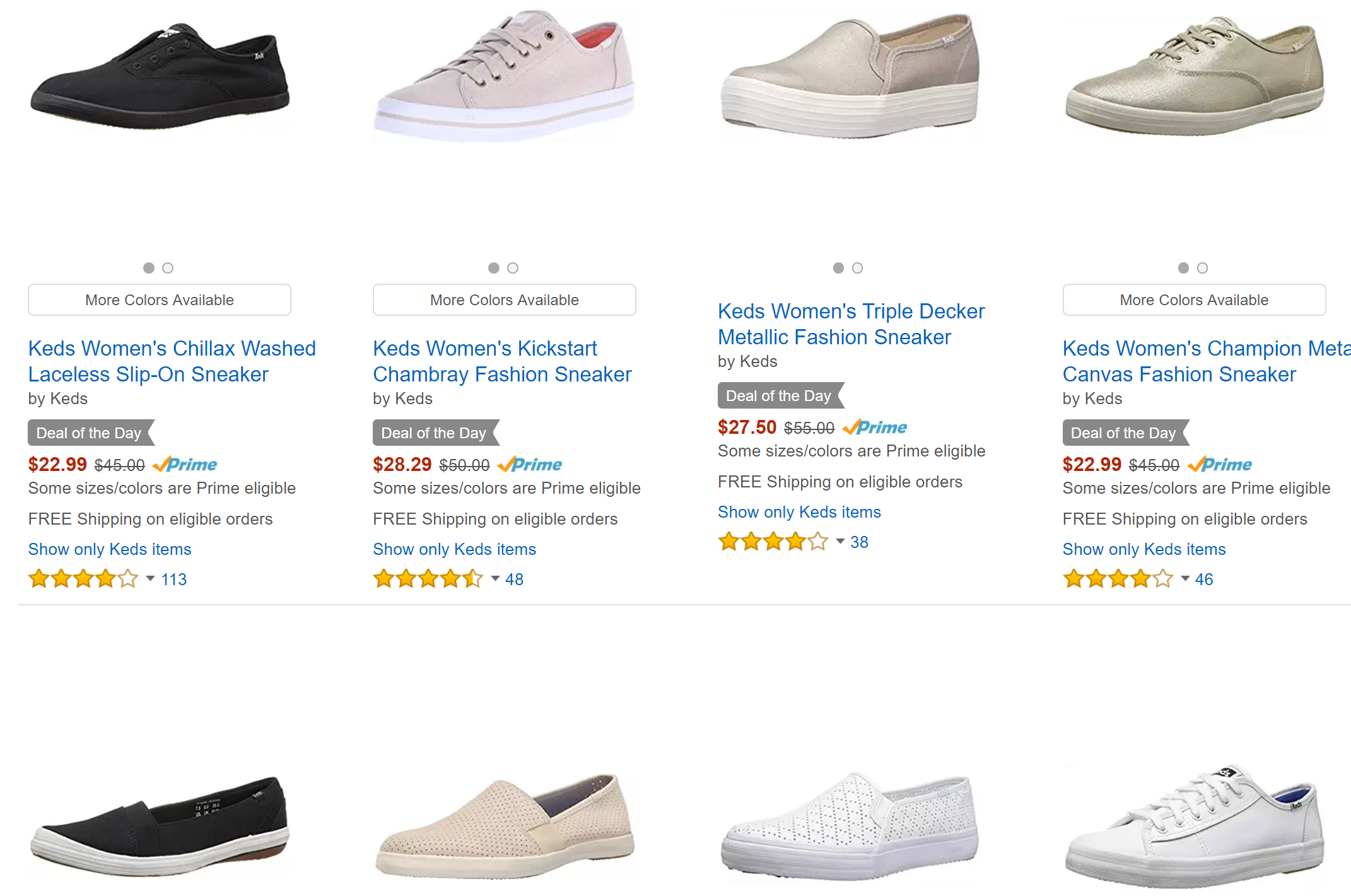 Women's Keds: up to 50% off (today only)