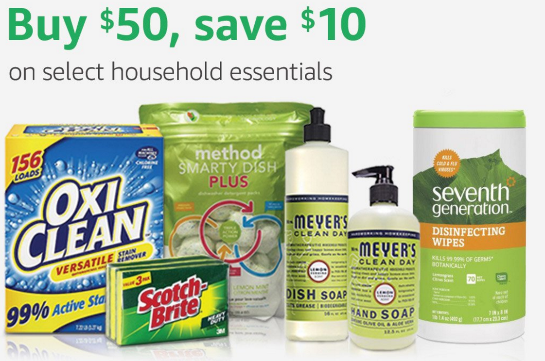 Buy $50, Save $10 on Household Items