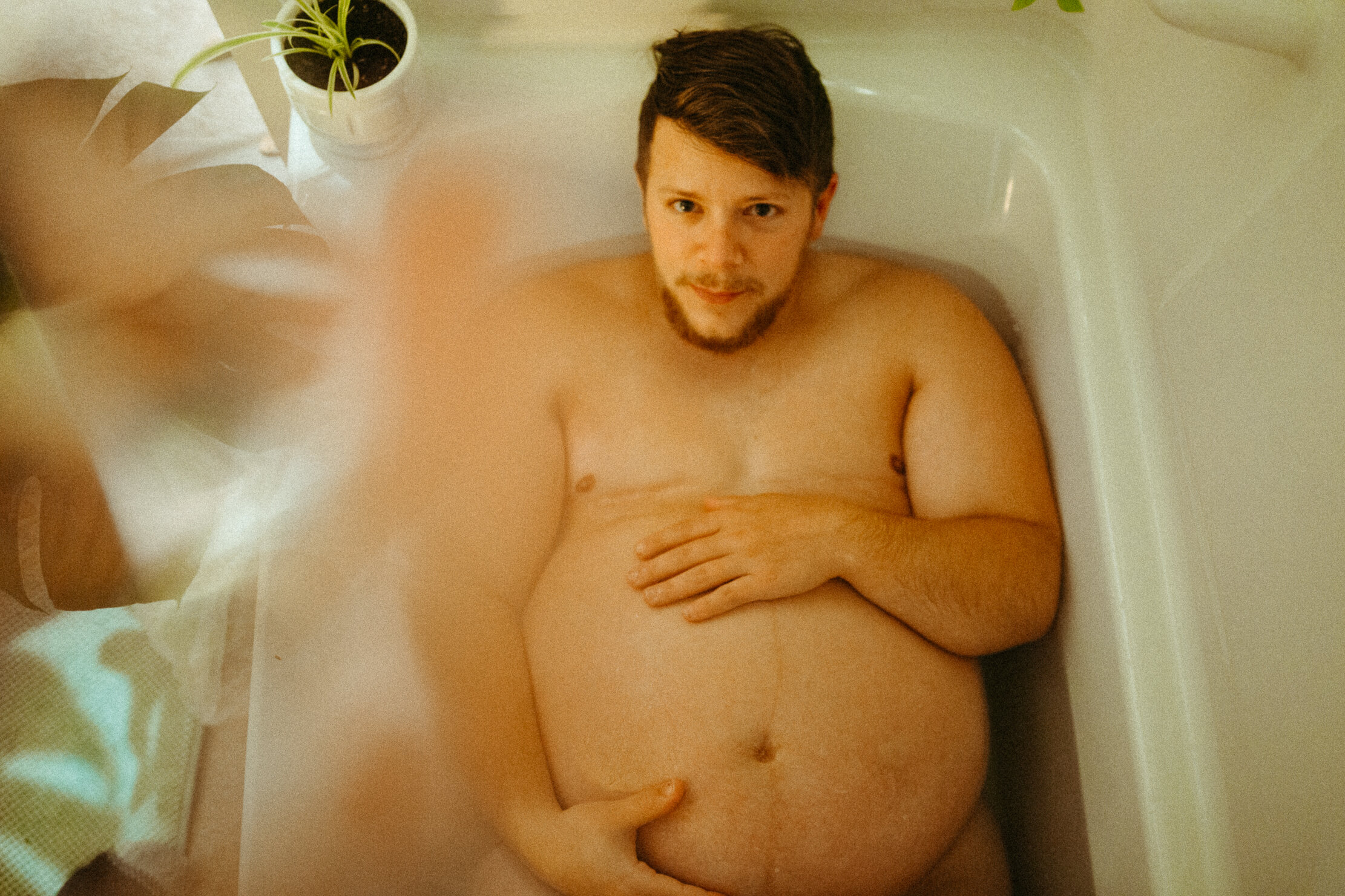 Danny The Trans Dad — Water Bath Paternity Photos 