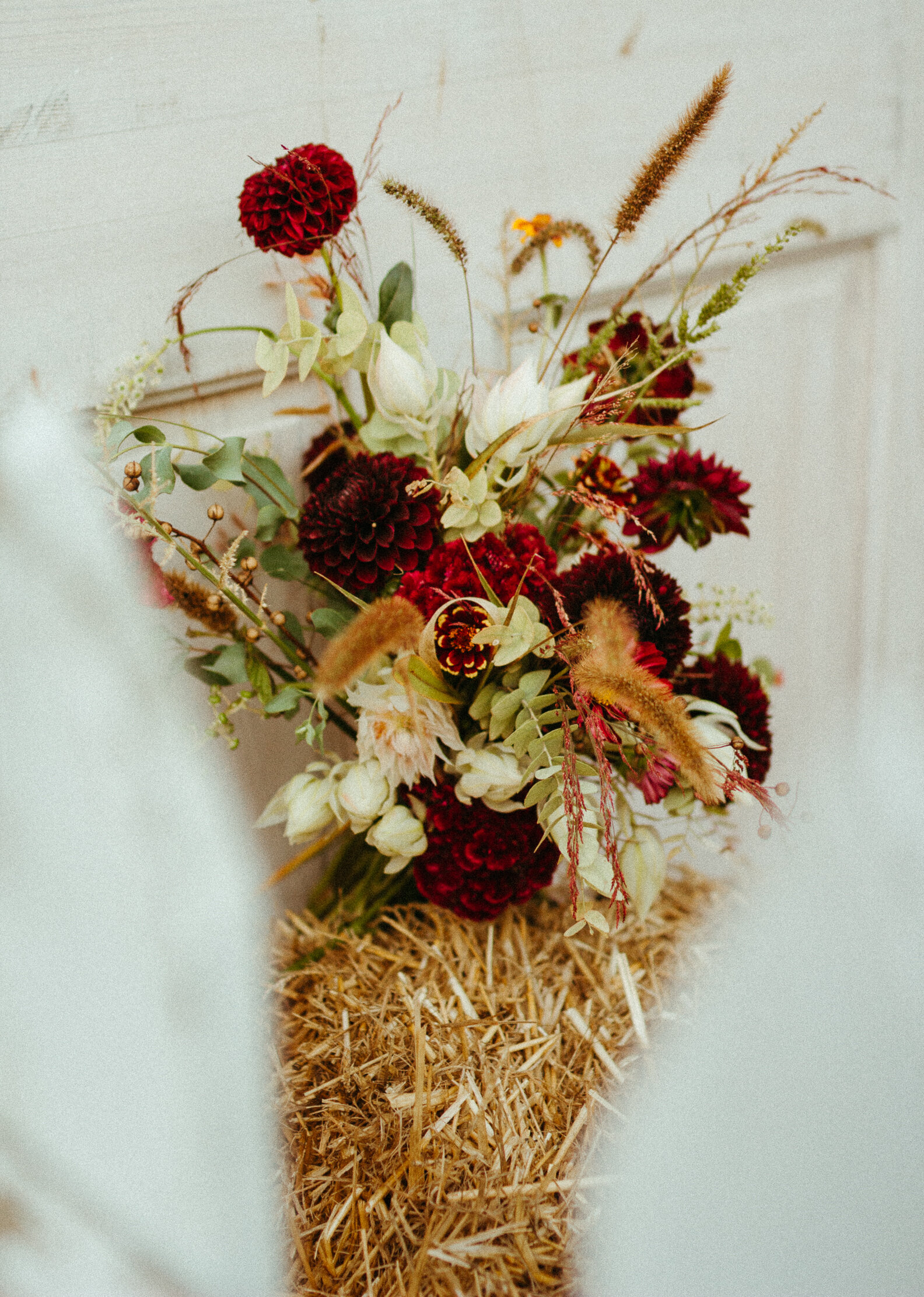 Rustic Upstate New York Fresh Flowers Autumn Equinox Wedding Fall Floral Bouquet by Intimate Seattle Wedding Photographer Halle Roland Photography — Seattle Elopement Photographer 
