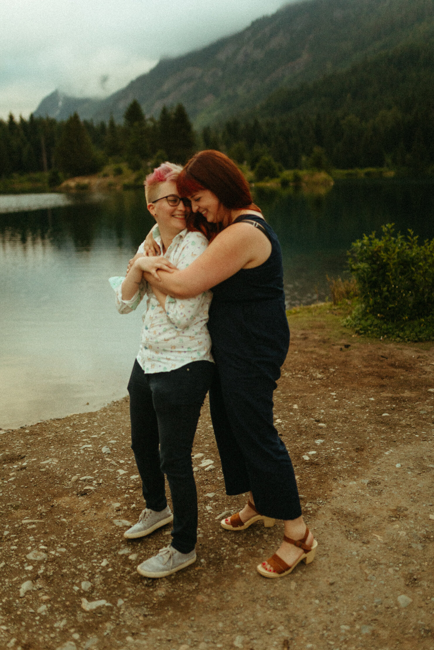 Queer Gold Creek Pond Washington Elopement by LGBTQ Destination Elopement Photographer Halle Roland Photography