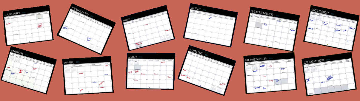 Employees enjoyed marking their birthdays on a deconstructed calendar. 