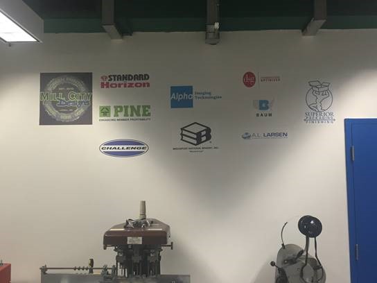 BNB, as part of the Greater Lowell Regional Vocation Technical High School's "corporate wall."