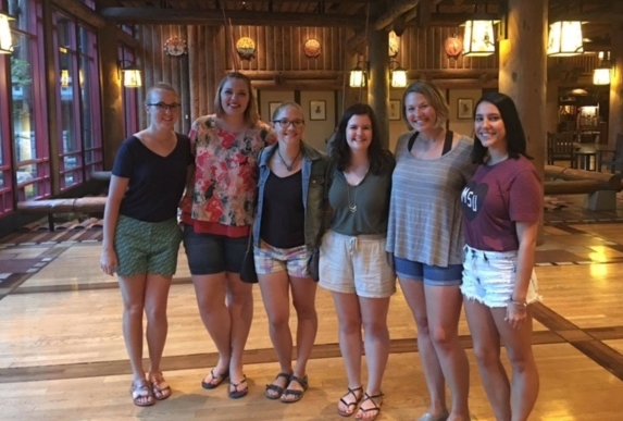 From left to right: Jenny, Lilly, Emily, me, Maggie, and Brittnee. This is right before we ate delicious food at Whispering Canyon Cafe.