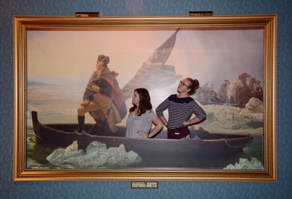 Jenny and I join George Washington on defeating the British during Epcot's International Festival of the Arts.
