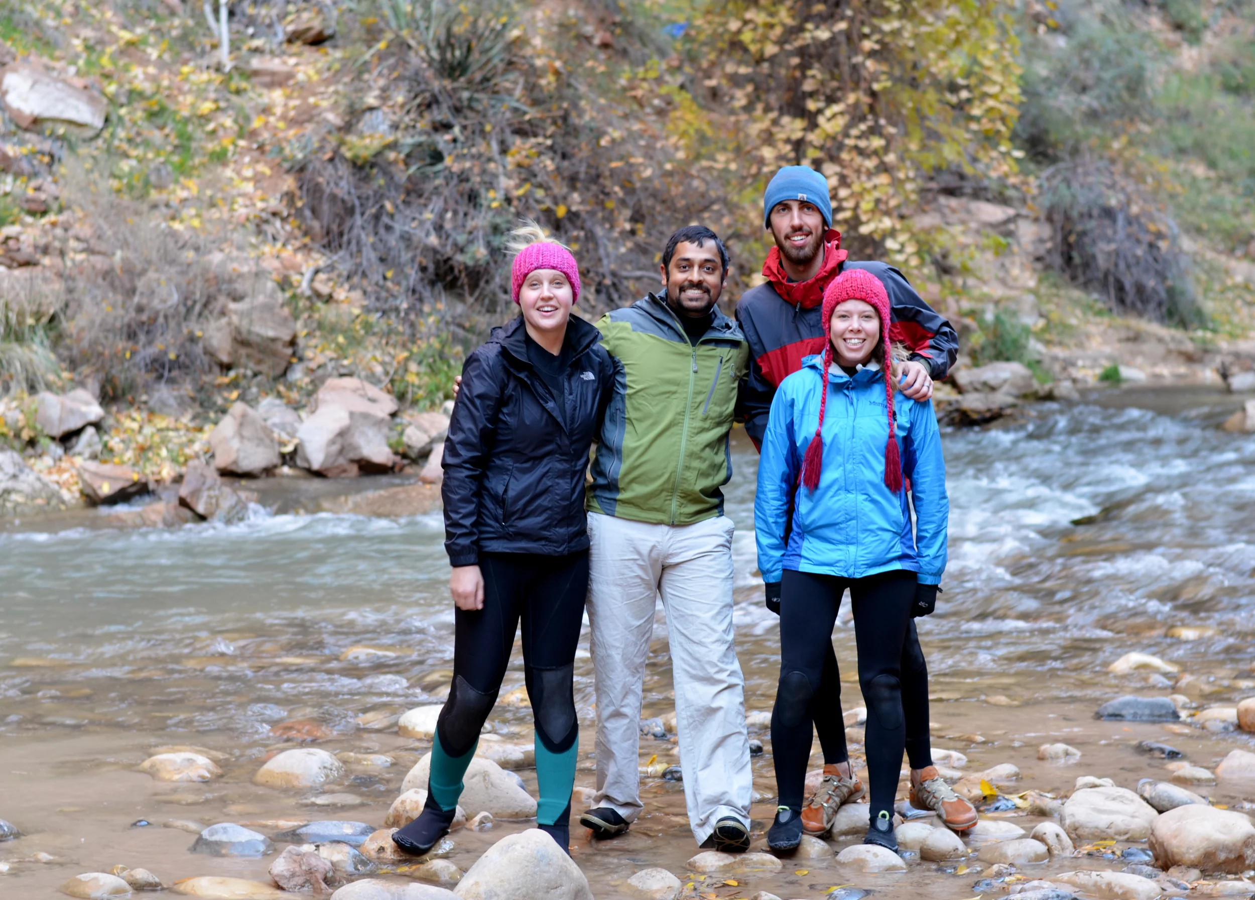 Our group geared up and heading into the Narrows 