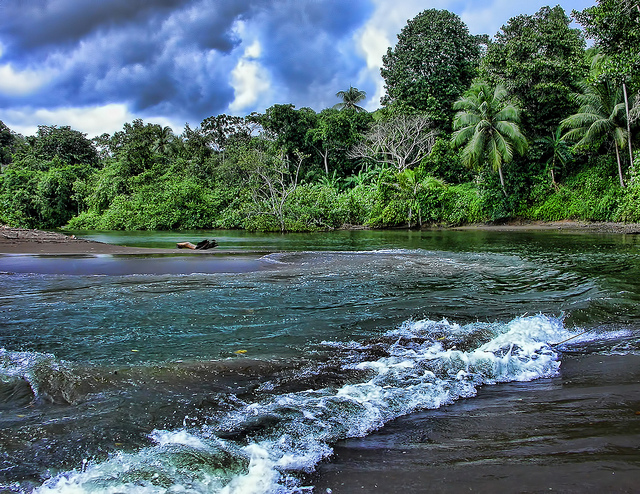 Rio Aguajitas, Costa Rica via Flickr Creative Commons copyright Trish Hartmann 