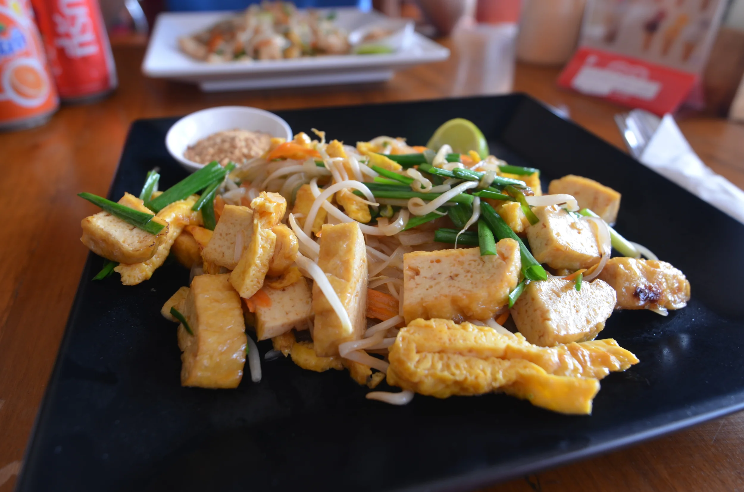 Having some Pad Thai in town. Justin ate it almost the entire trip he's such a devotee!