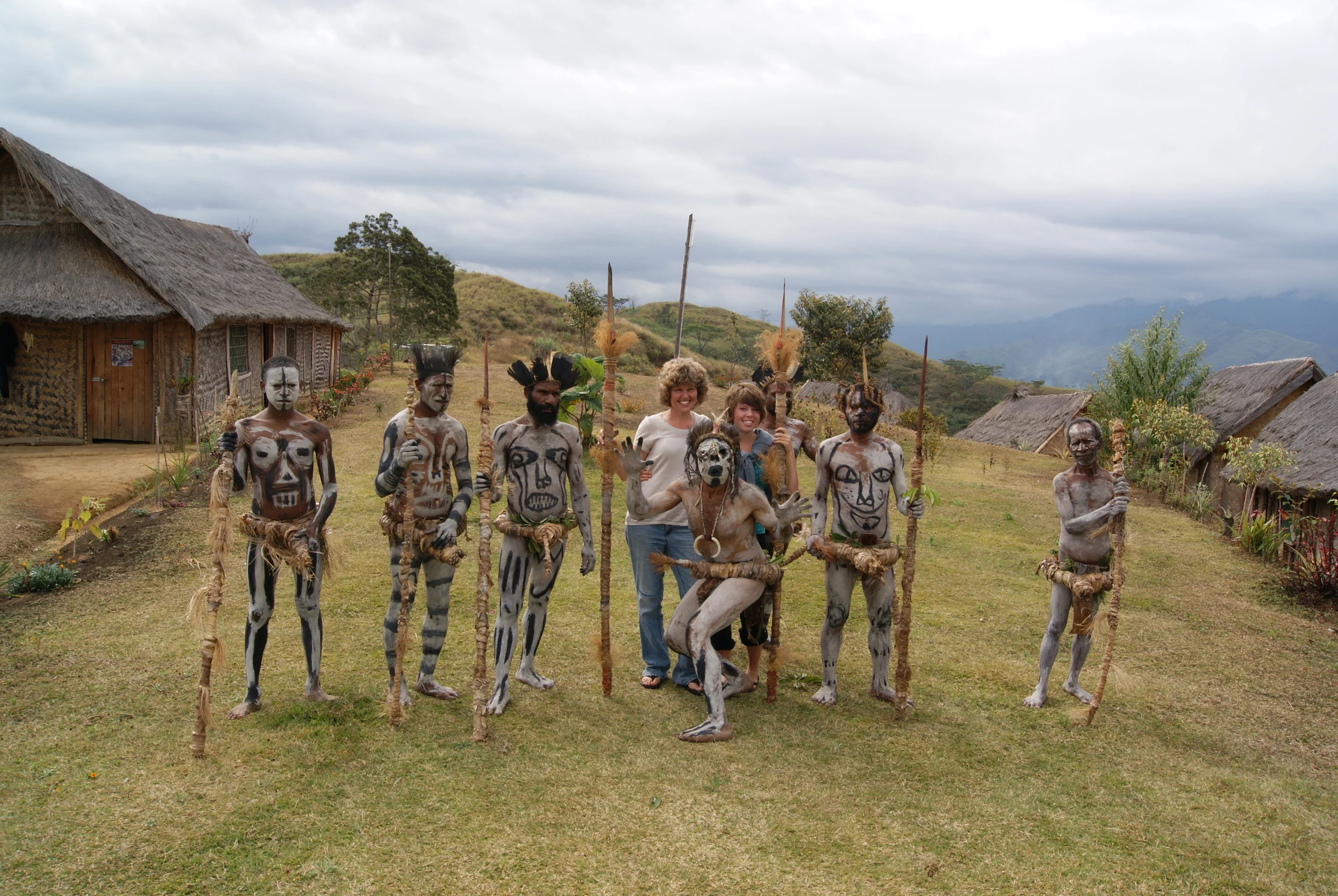 My mum and I with the Mudmen
