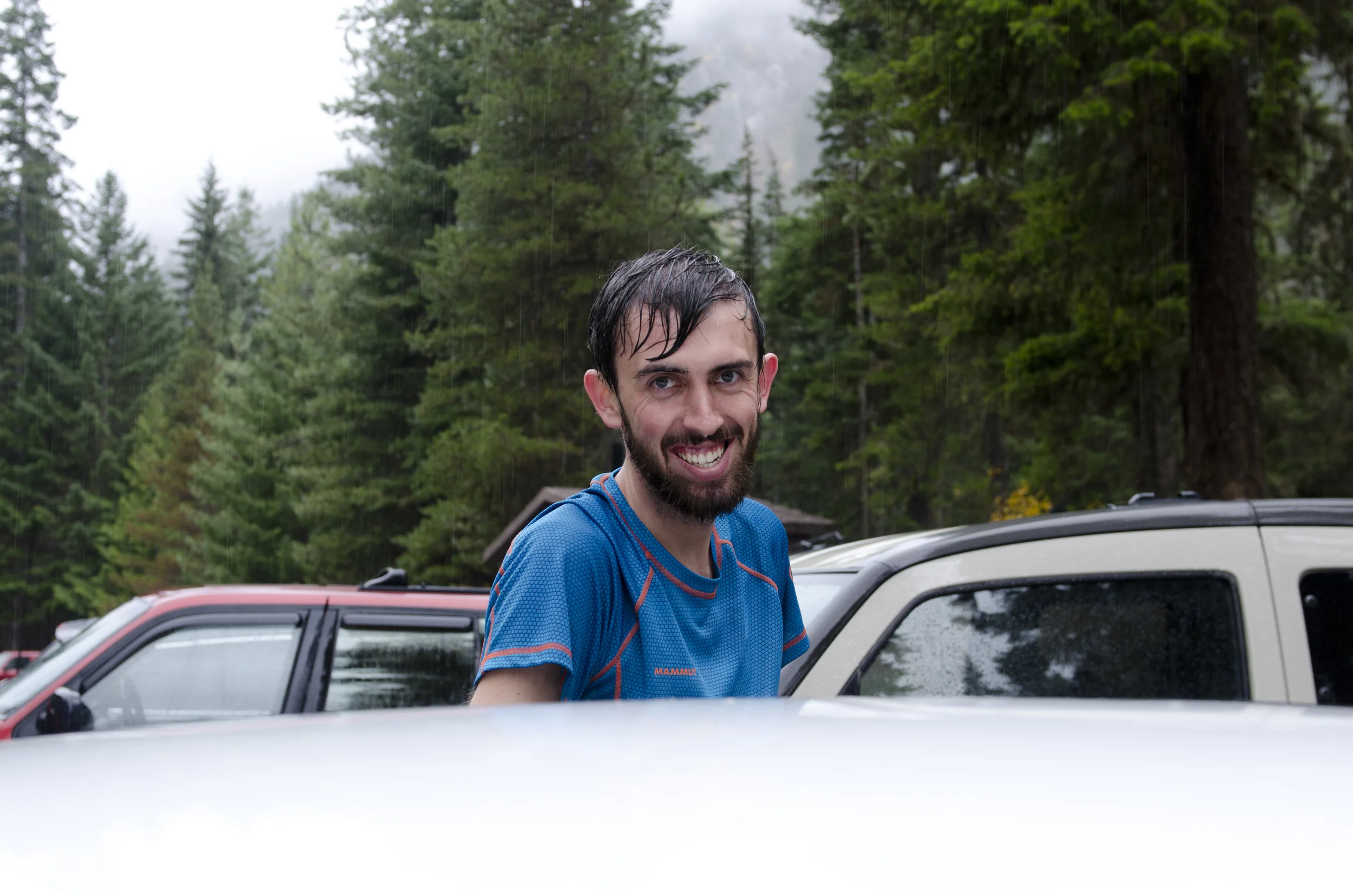 End of a long day backpacking in the rain