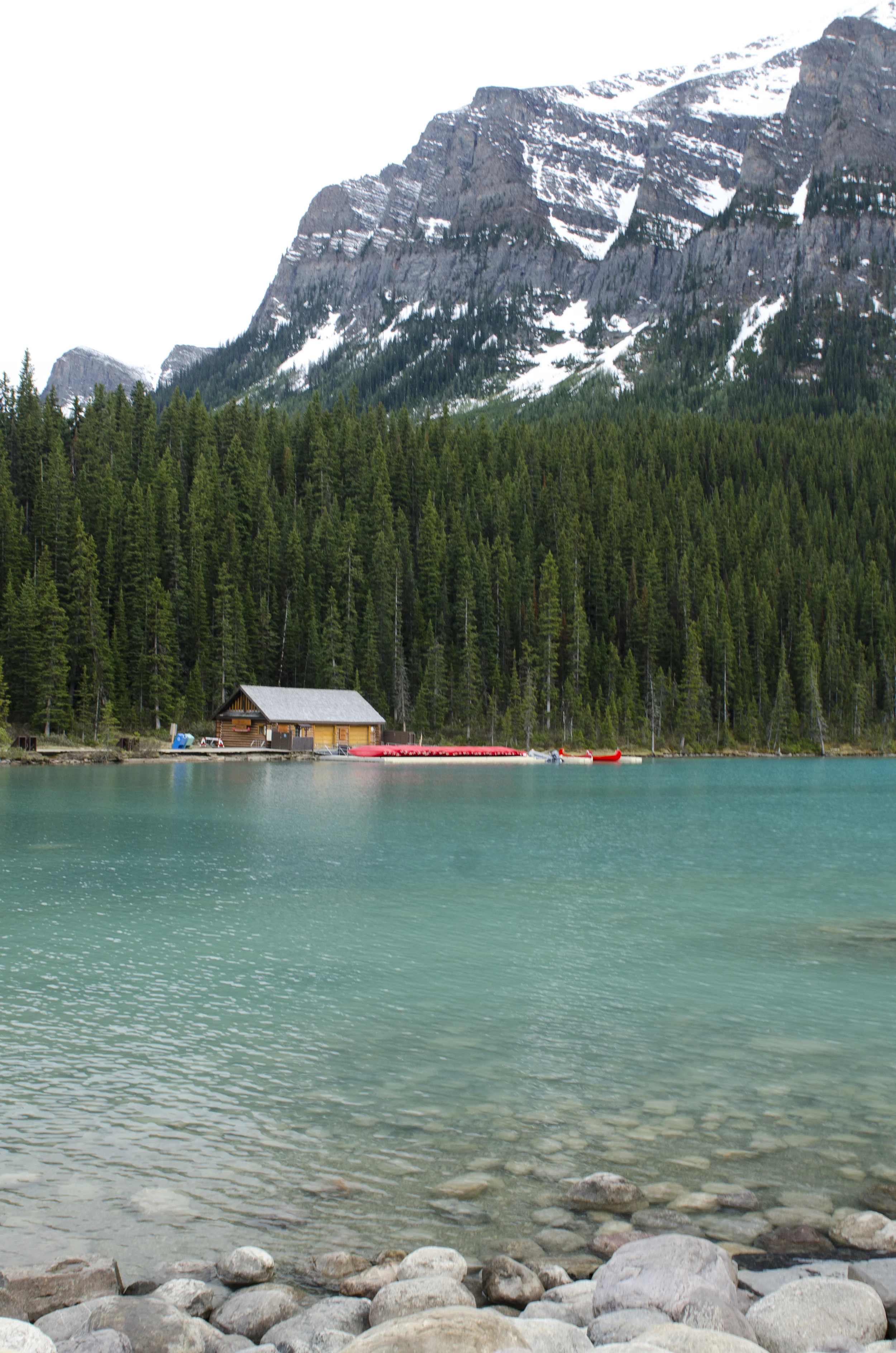 On the shores of Lake Louise at last