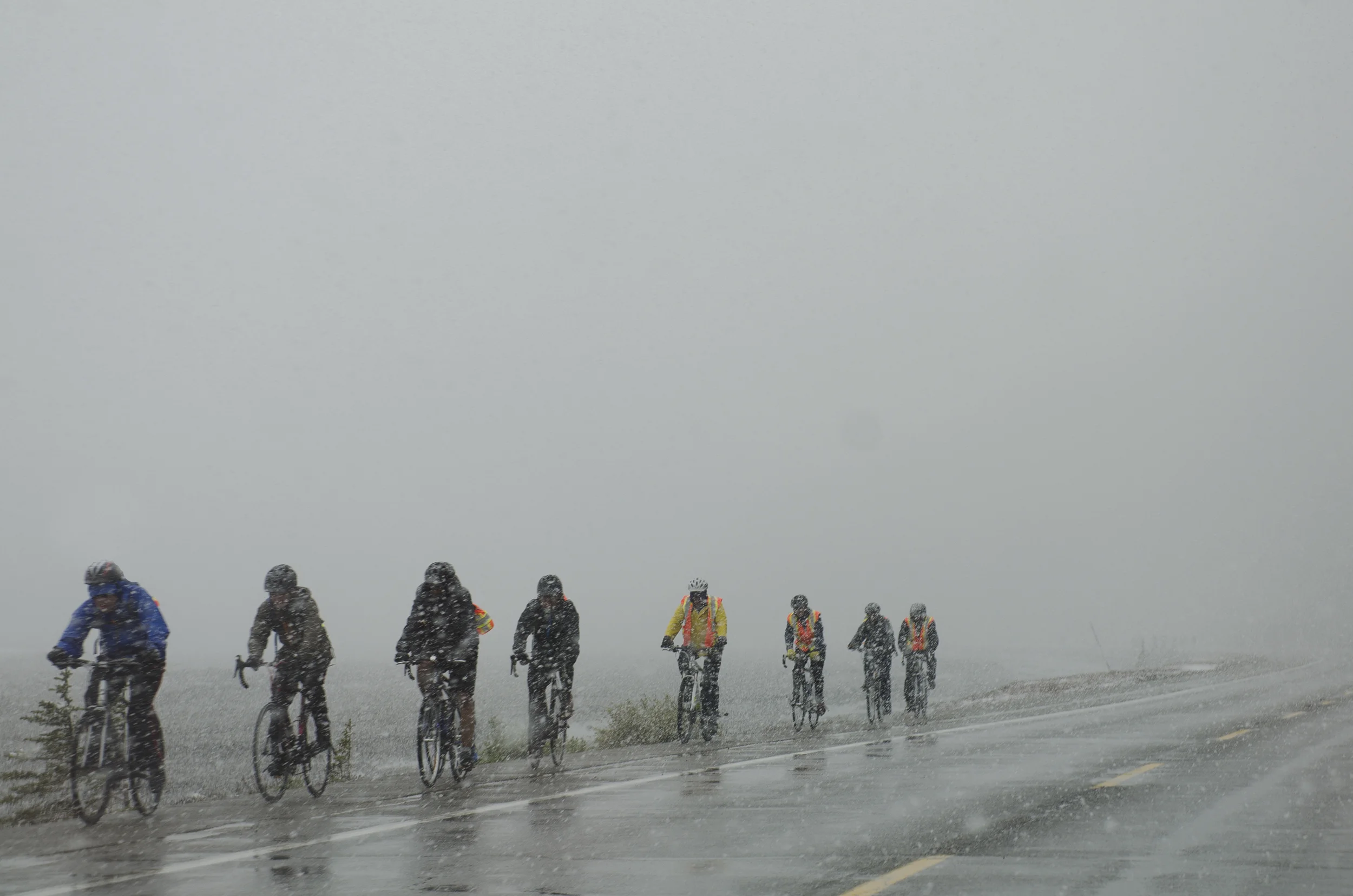Can we all just agree that these are some pretty hardcore cyclists?!