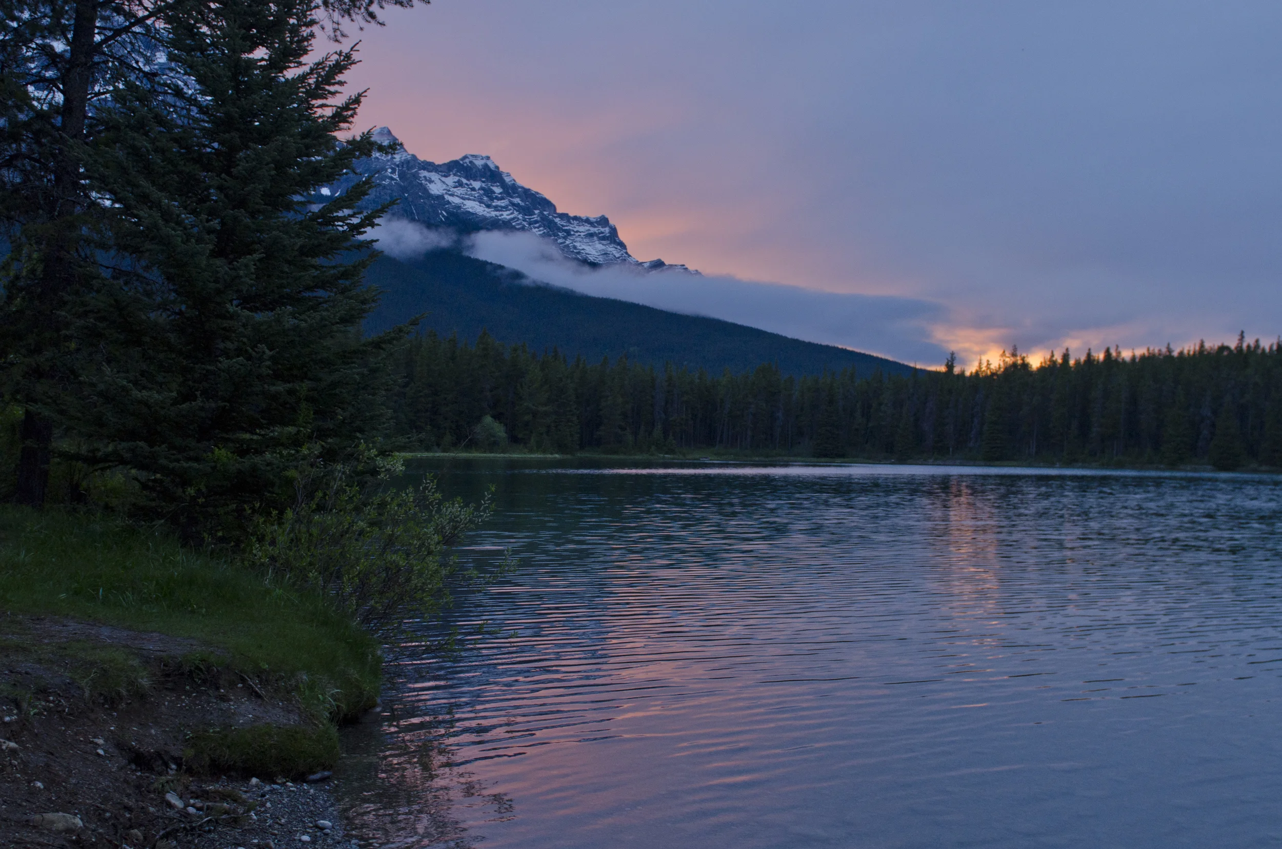 Sunset over Two Jack Lake