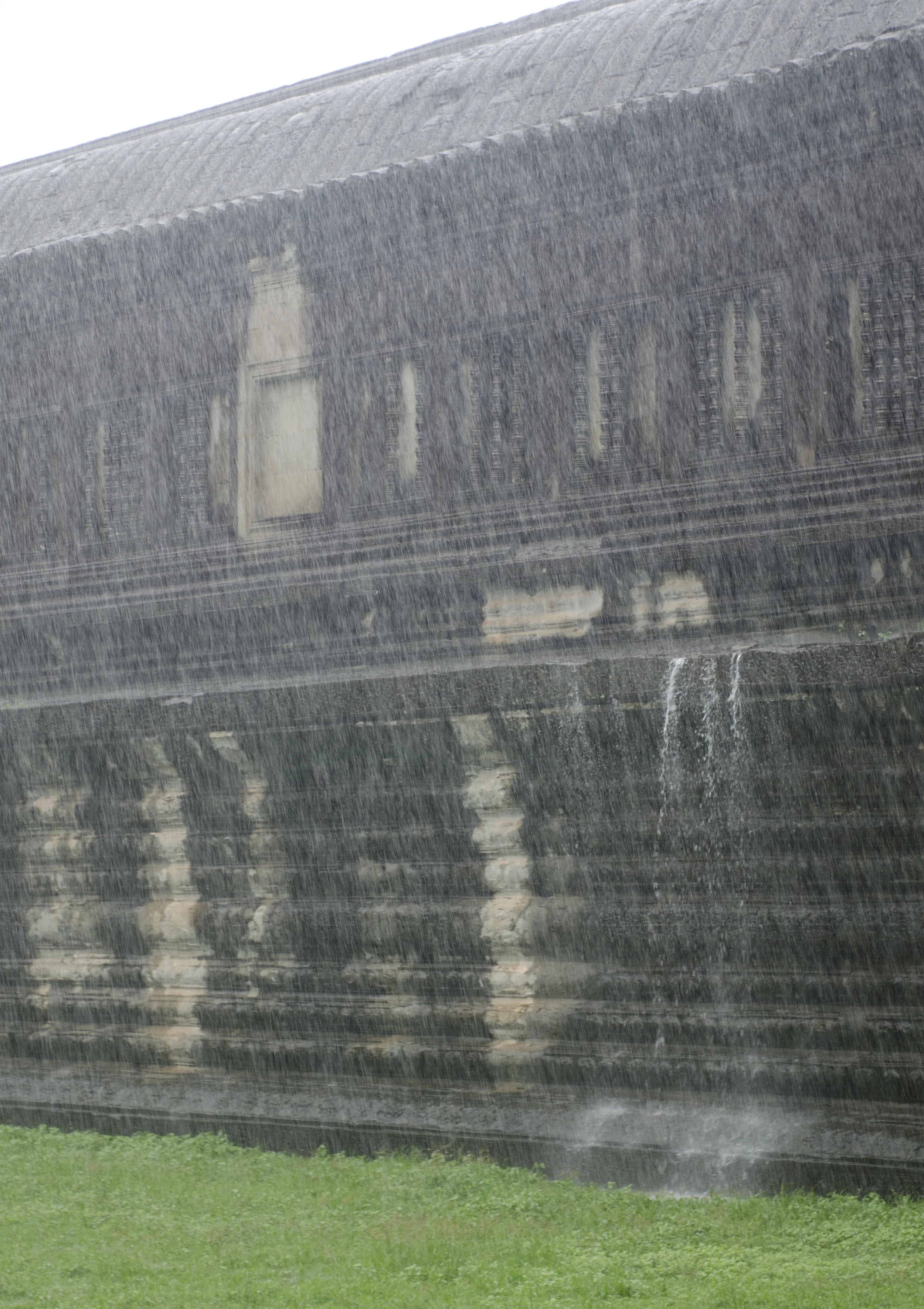 And trying to wait out the rain. You can see why we were drenched!
