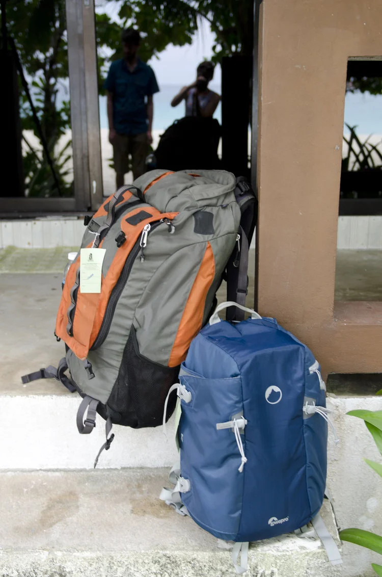 Two of our favorite international travel bags, though Justin usually uses a smaller one these days