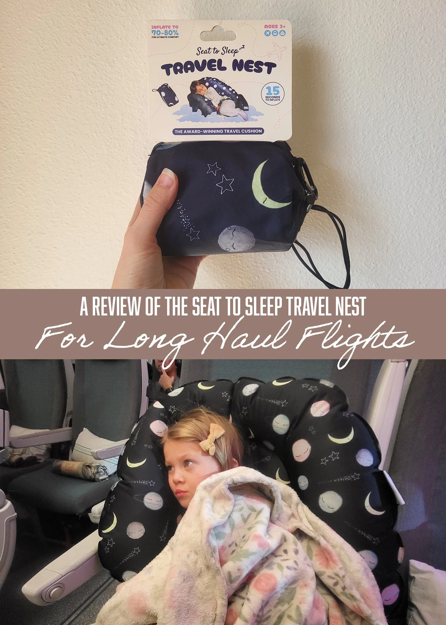 Seat to Sleep's Travel Nest on Long Haul Flight With Toddler: A Review