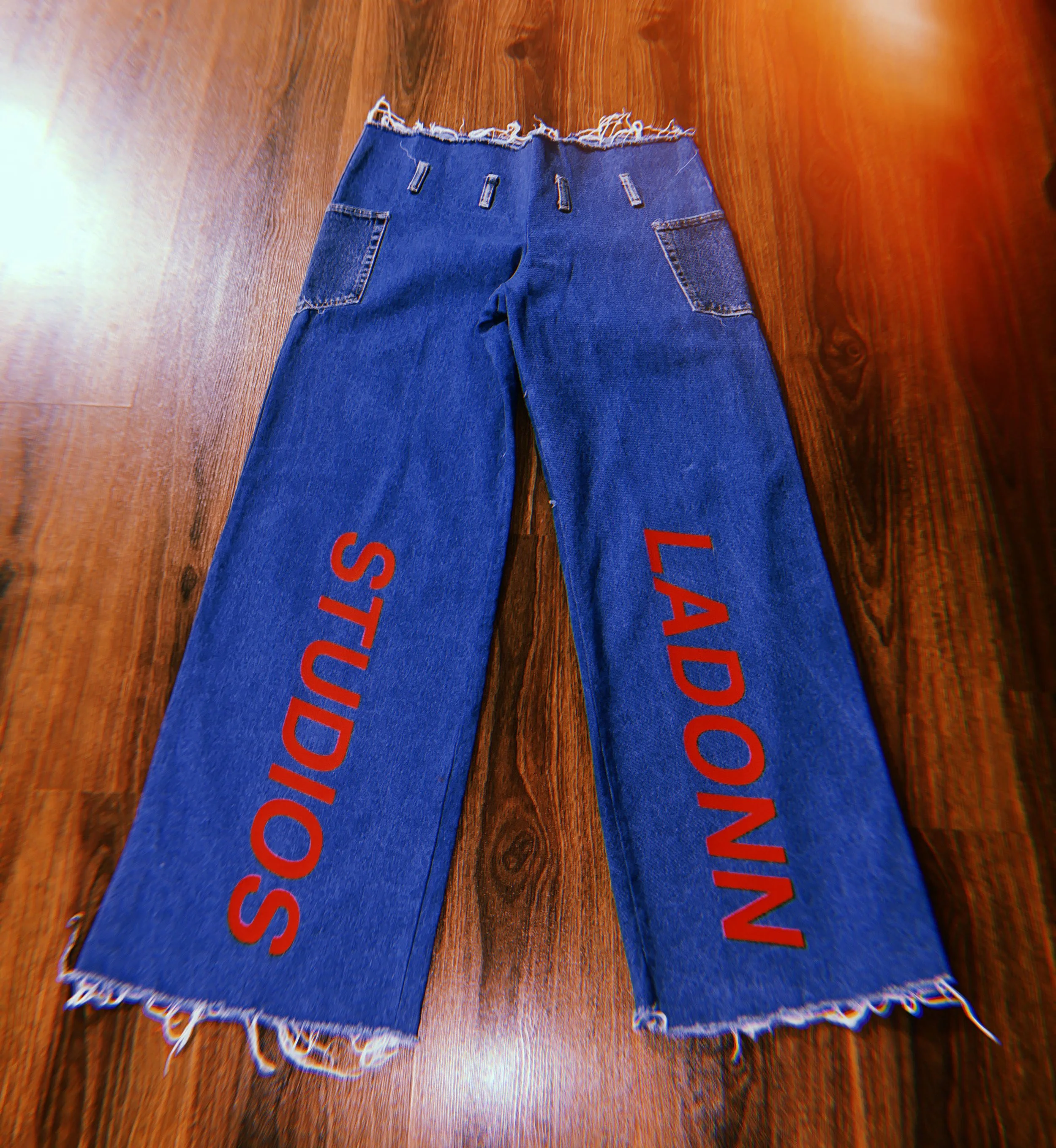 LADONN STUDIOS DISTRESSED DENIM JEANS