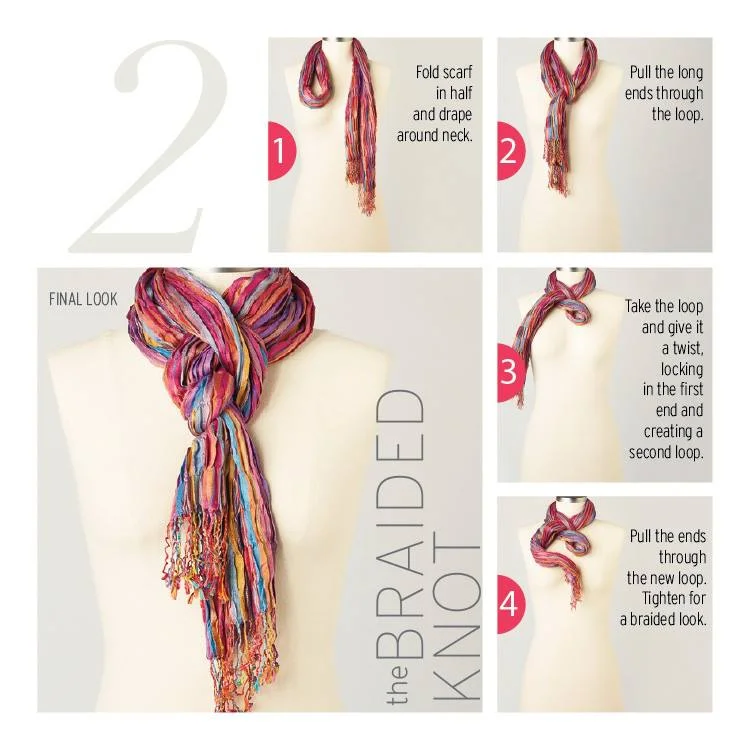 fashioninfographics:
10 ways to tie a scarf knot: The Braided Knot
The 10 Knots: The Double Loop / The Braided Knot / The Weave / The Sliding Knot / The Double Infinity / The Rope Twist / The Side Knot / The Bow / The Braid / The Double Twist
Via