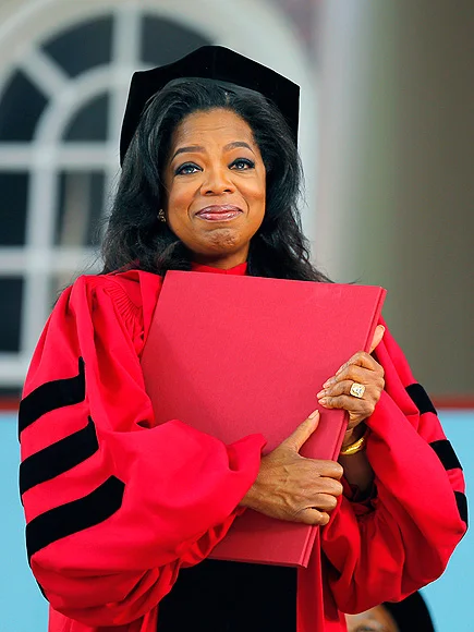 blackgirlwhiteboylove:
showbizmybiz:
Oprah received an honorary doctorate from Harvard last week…  she earned her first degree from Tennessee State University in speech and performing arts (1976). Considering her life prior to the Oprah Winfrey Sh…