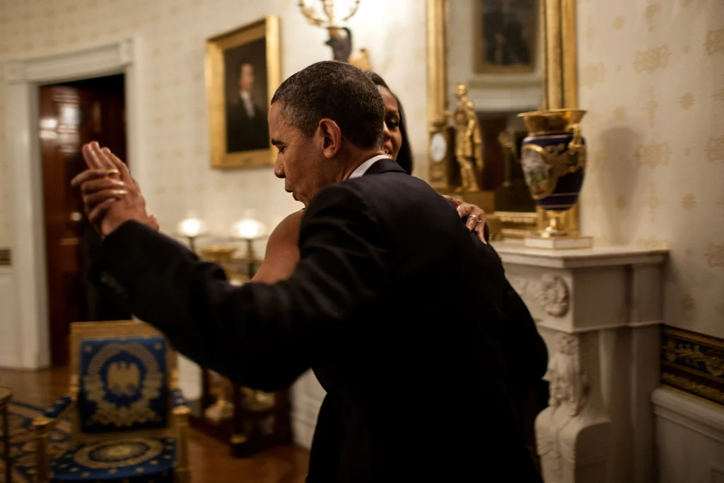 obamafamily:
President Barack Obama dances with First Lady Michelle Obama in the Blue Room of the White House prior to an “In Performance at the White House” series concert honoring songwriters Burt Bacharach and Hal David, May 9, 2012. During the …