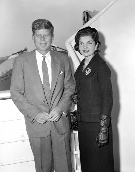 odetojohn:
Senator John F. Kennedy and his wife Jacqueline take in the New York skyline as they return from a two month tour of NATO countries and Poland on the S.S. United States. (Circa October 1955)
(Photo by Al Pucci/NY Daily News Archive via Gā¦