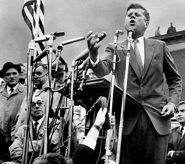 odetojohn:
Sen. John F. Kennedy, the Democratic candidate for U.S. president, gives a speech to an outdoor crowd in Mount Clemens on Nov. 2, 1960, six days before he won the general election. Michigan, a key swing state, has long been a magnet for …