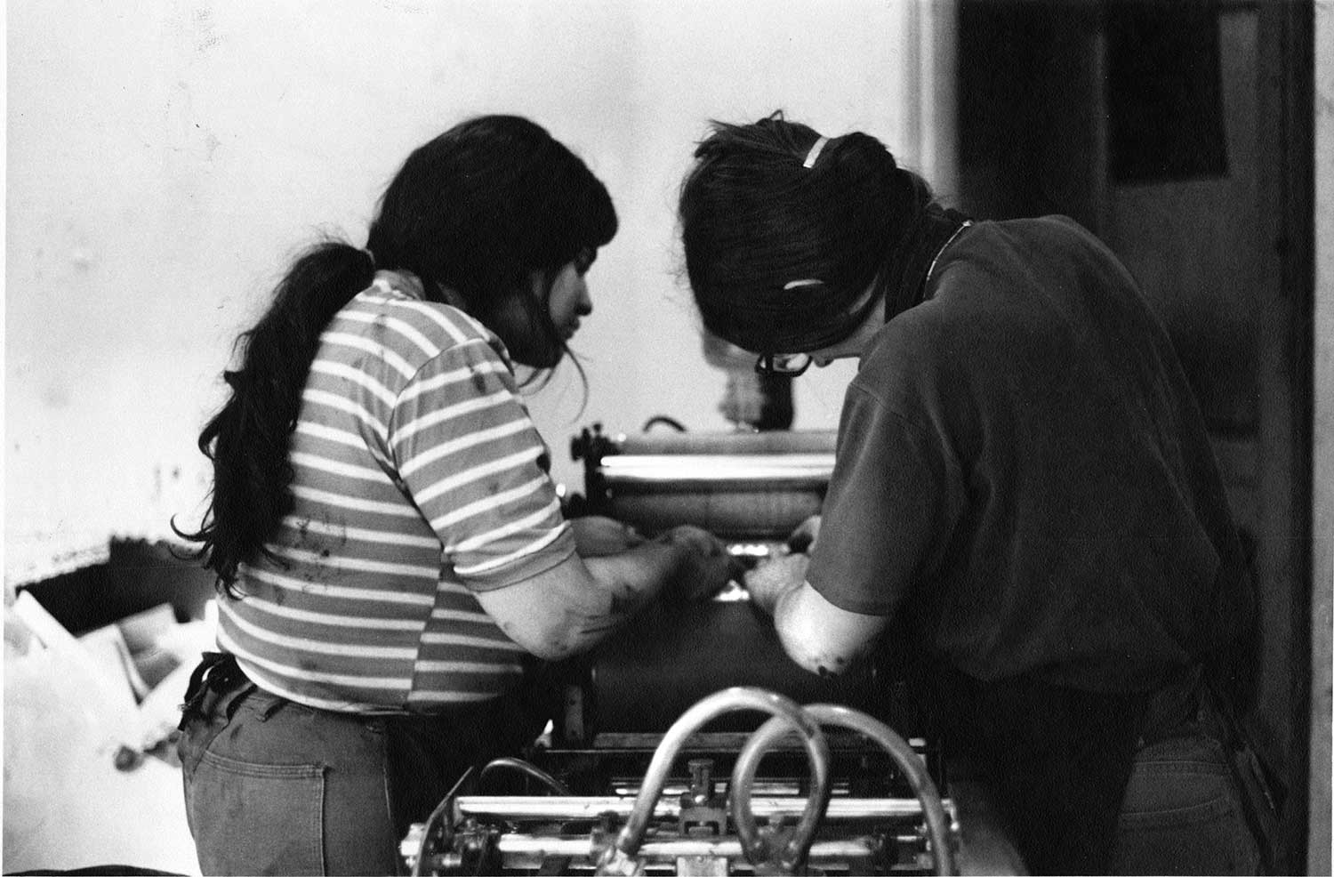 Judy and Margaret printing