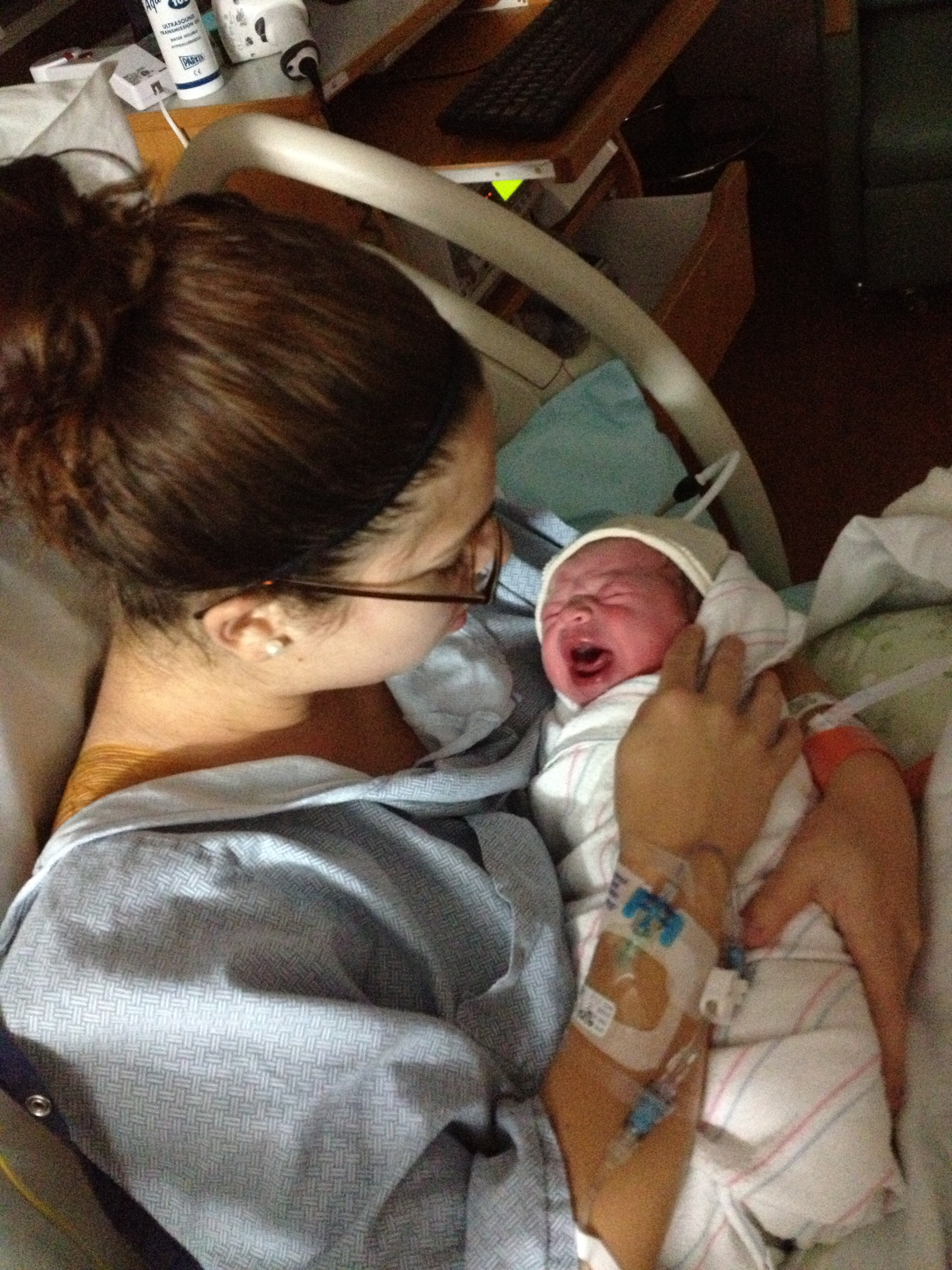 The moment when I looked down at my perfect baby and felt...absolutely nothing. The moment when...postpartum began. 