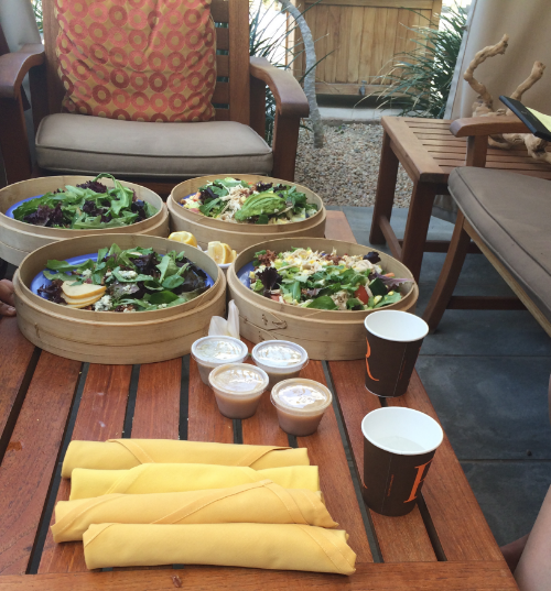 Lunch after an amazing spa day during my moms 50th Birthday trip to Palm Desert