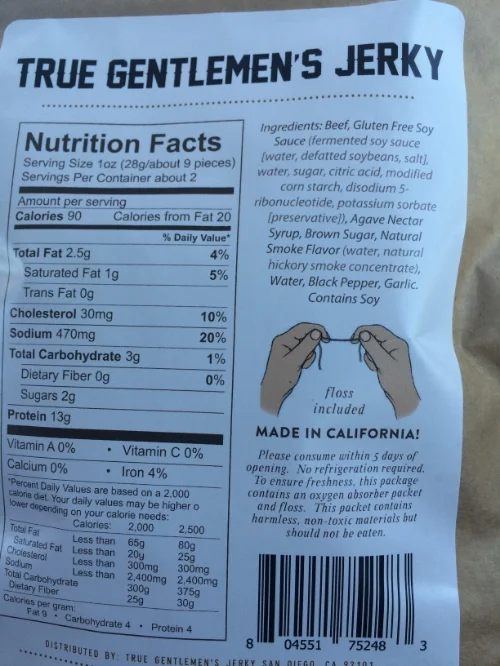 This jerky was so delicious and it even came with dental floss. Genius!
