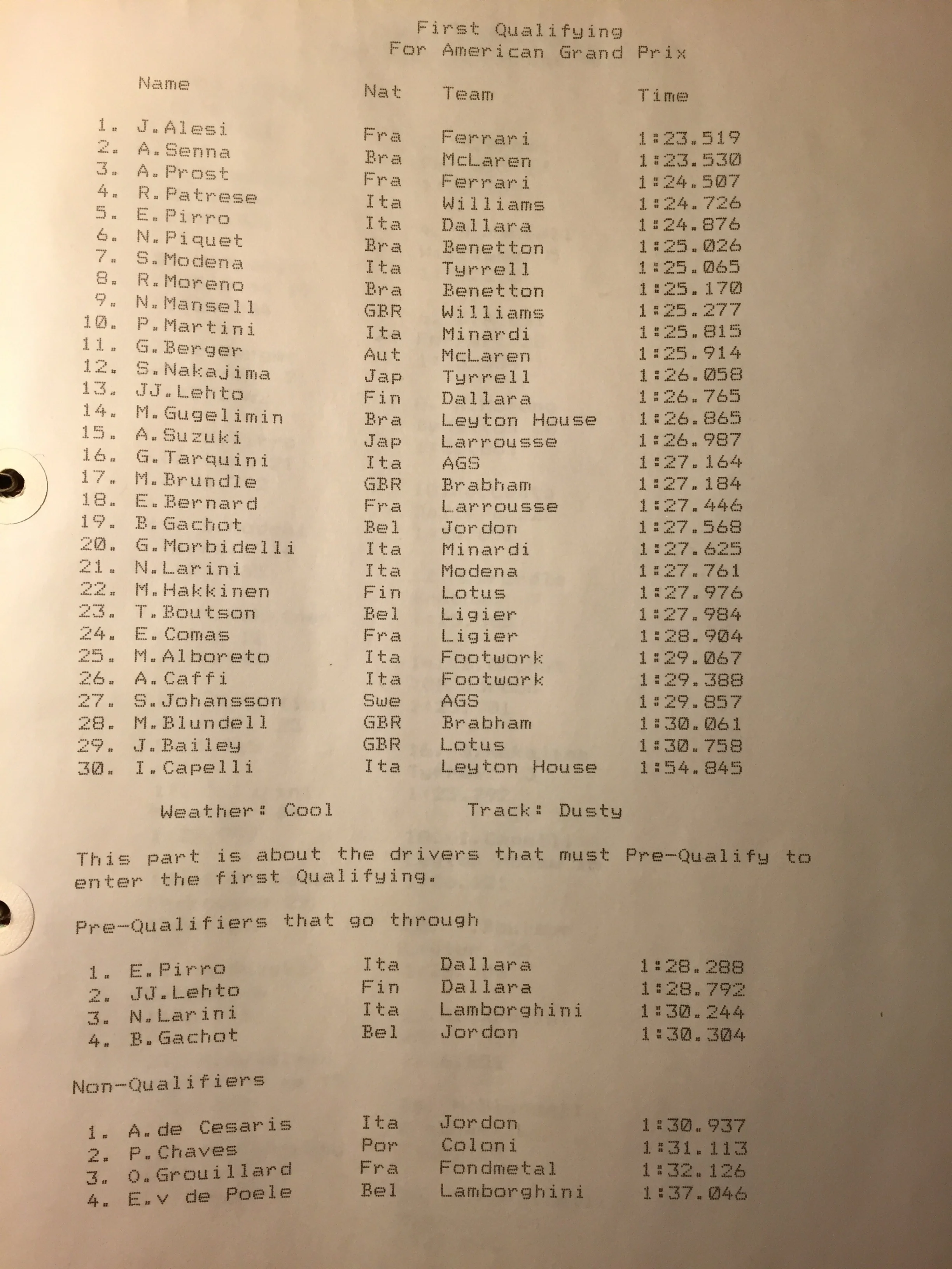 Yes, I used to type up the times copied from ceefax