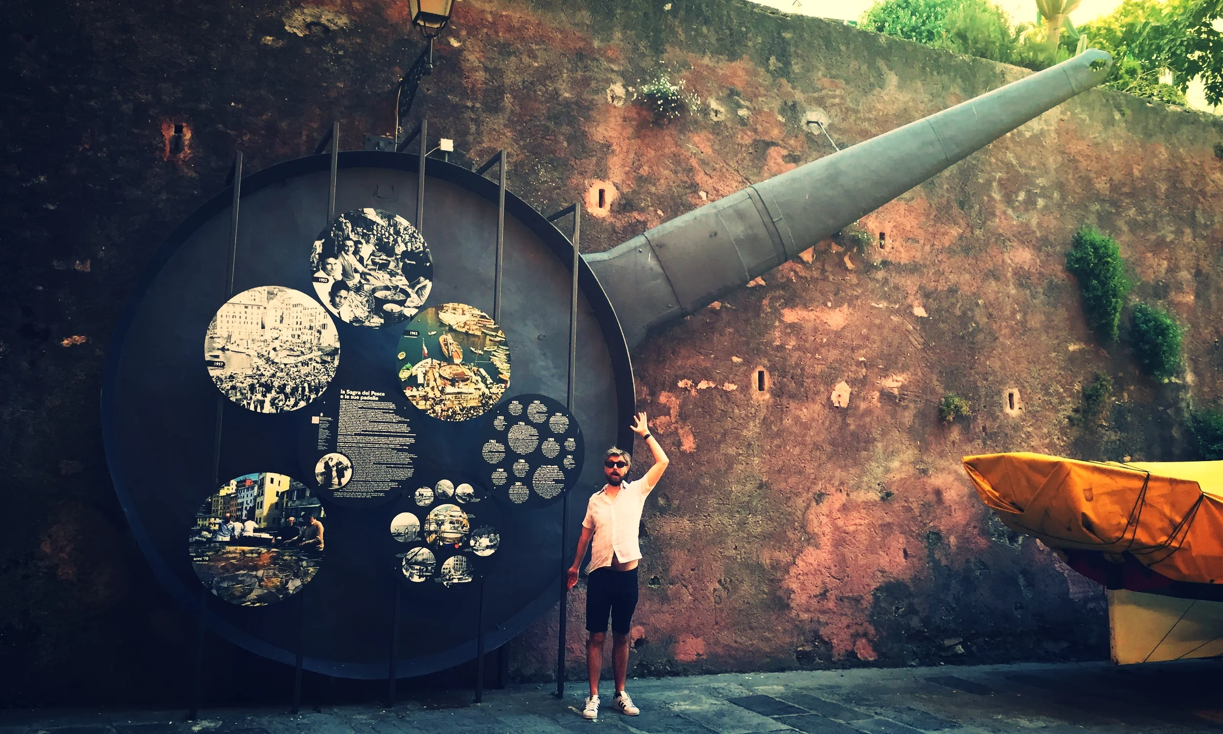Here is Terry next to a giant frying pan