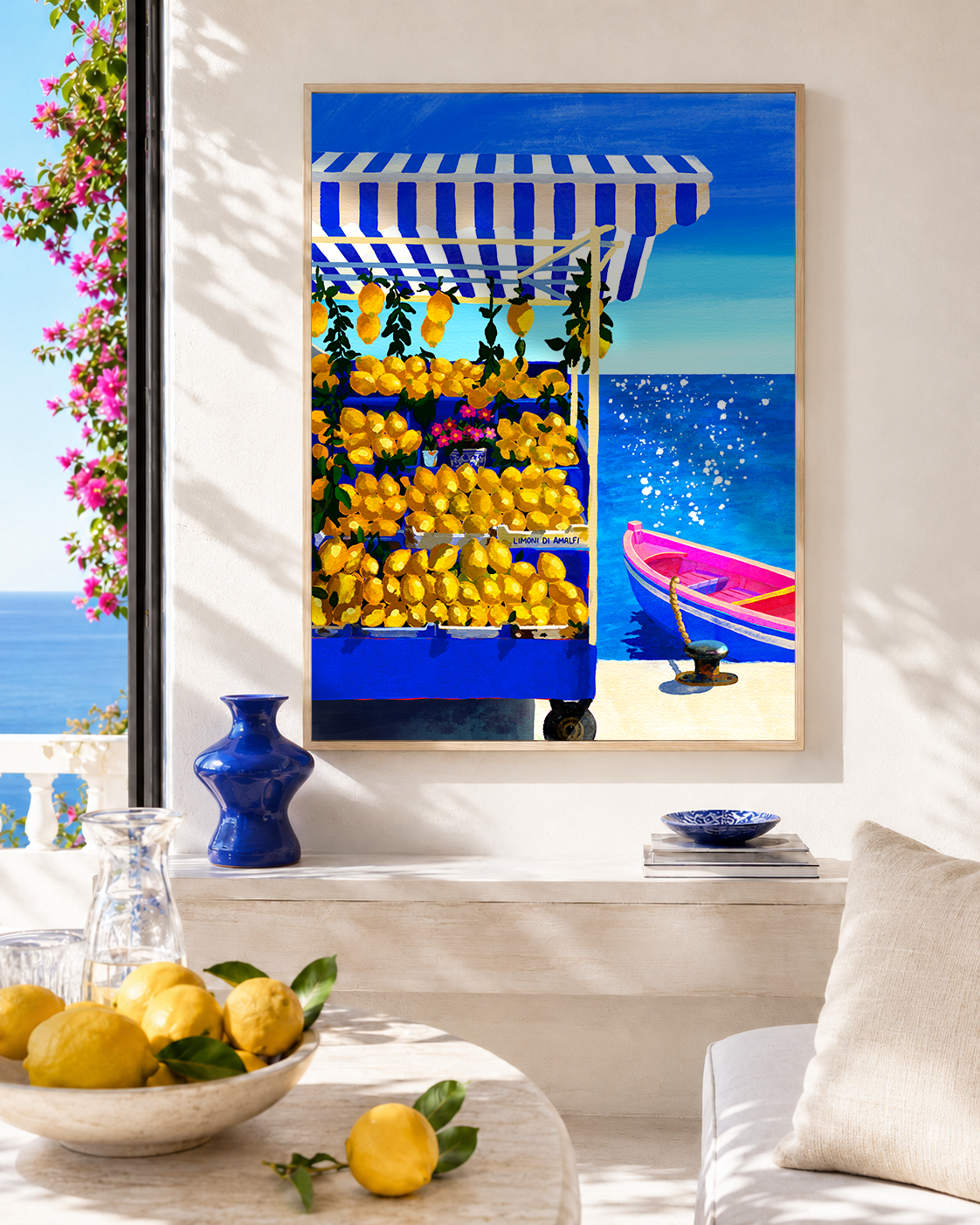 affiche-citrons-amalfi-salon-mediterraneen-vue-mer