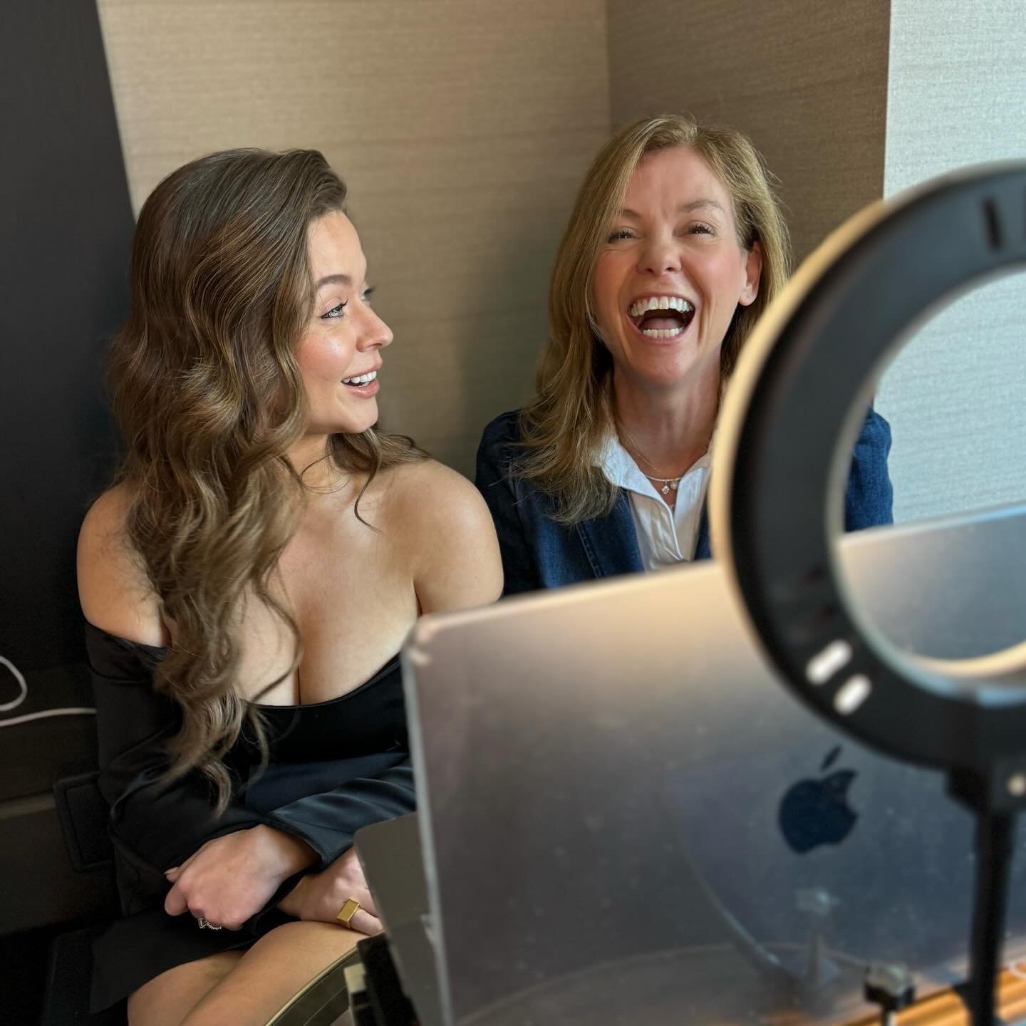 I&rsquo;m not even sure what was so blinking funny, by the look on @sashapieterse face, nor was she! Love this woman so much. ❤️ Here we are doing the double-act zoom press junket for THE IMAGE OF YOU. The movie is out on 10th May in cinemas in Ameri