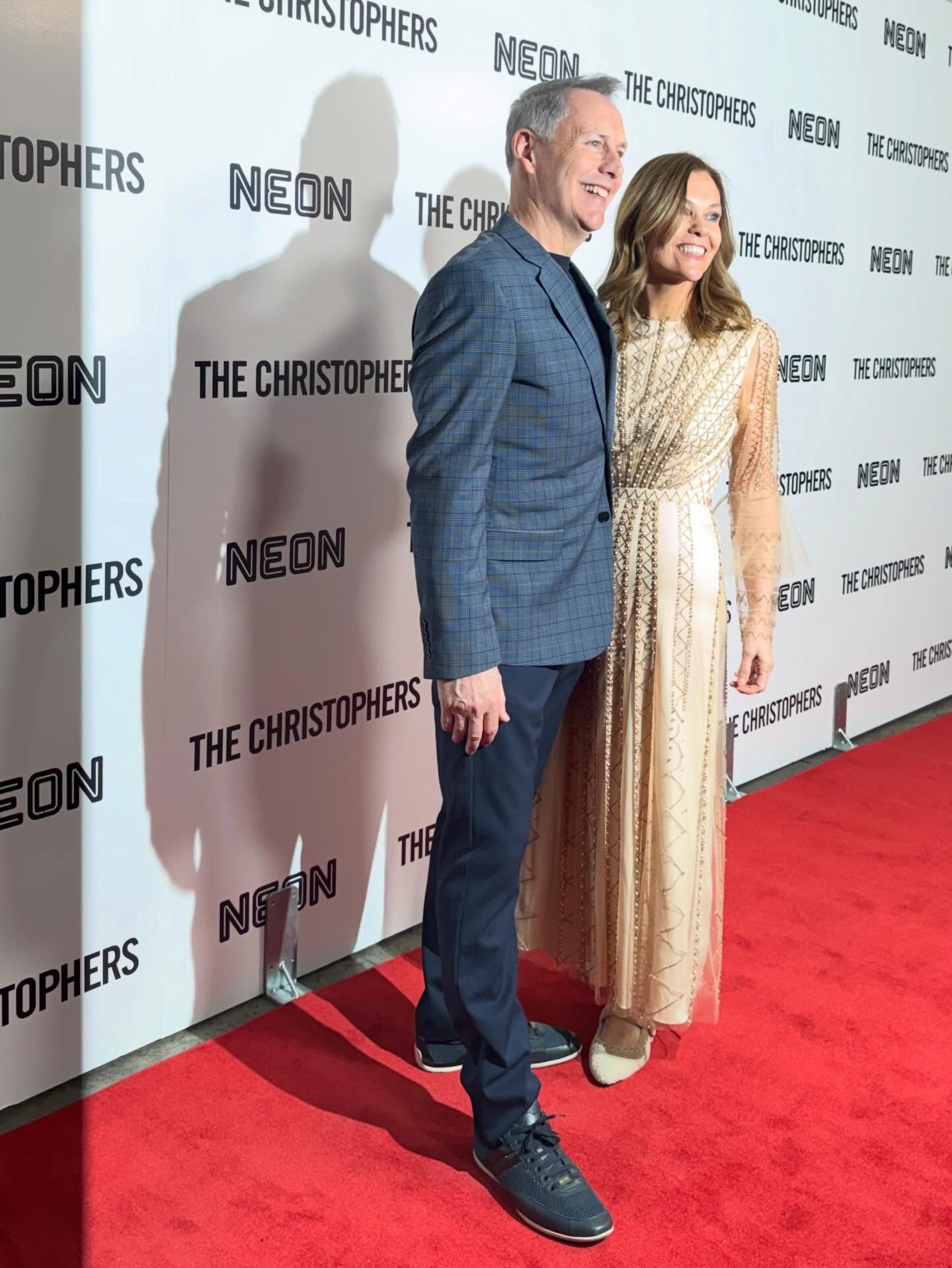 So, I&rsquo;m warning you now, there is going to be a fair few posts about this!! Here I am, #proudwife on the red carpet @thechristophersfilm in #newyork It&rsquo;s a beautiful, meaningful film and the absolutely perfect antidote to the chaos we are